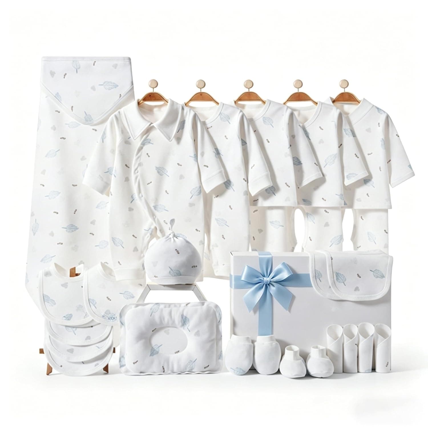 LinJie 26pcs Baby Gift Box, Newborn Clothing Set Baby Clothes Gift Set,Newborn Outfit Set Baby Gift Box for Boys and Girls