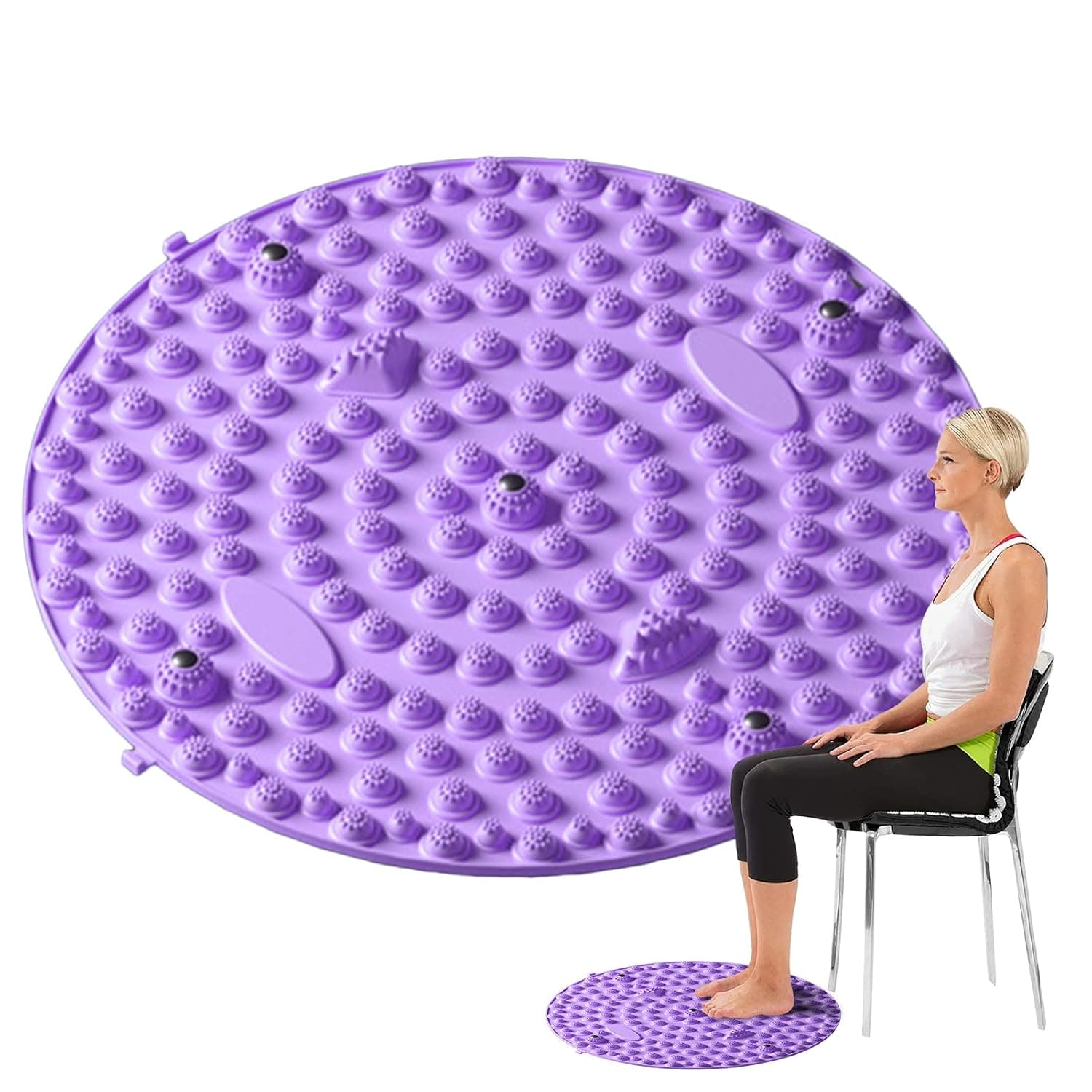 Foot Massage Mat Meridian Mat, Massage Tool, Granular Texture, Portable | Massage Pad Walk Stone Bead Walking Massage, Stress Relief, Pressure Points, Home Daily Exercise, Muscle Relaxation Routin