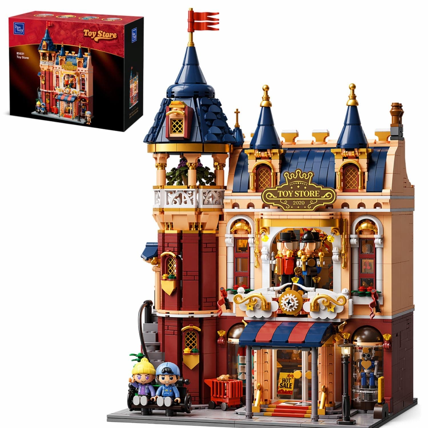 PANTASY Toy shop Building Kit for Adults, Nostalgic Modular Building with Detailed Facade and Interior, Creative Architectural Toy for Building Block and Design Lovers