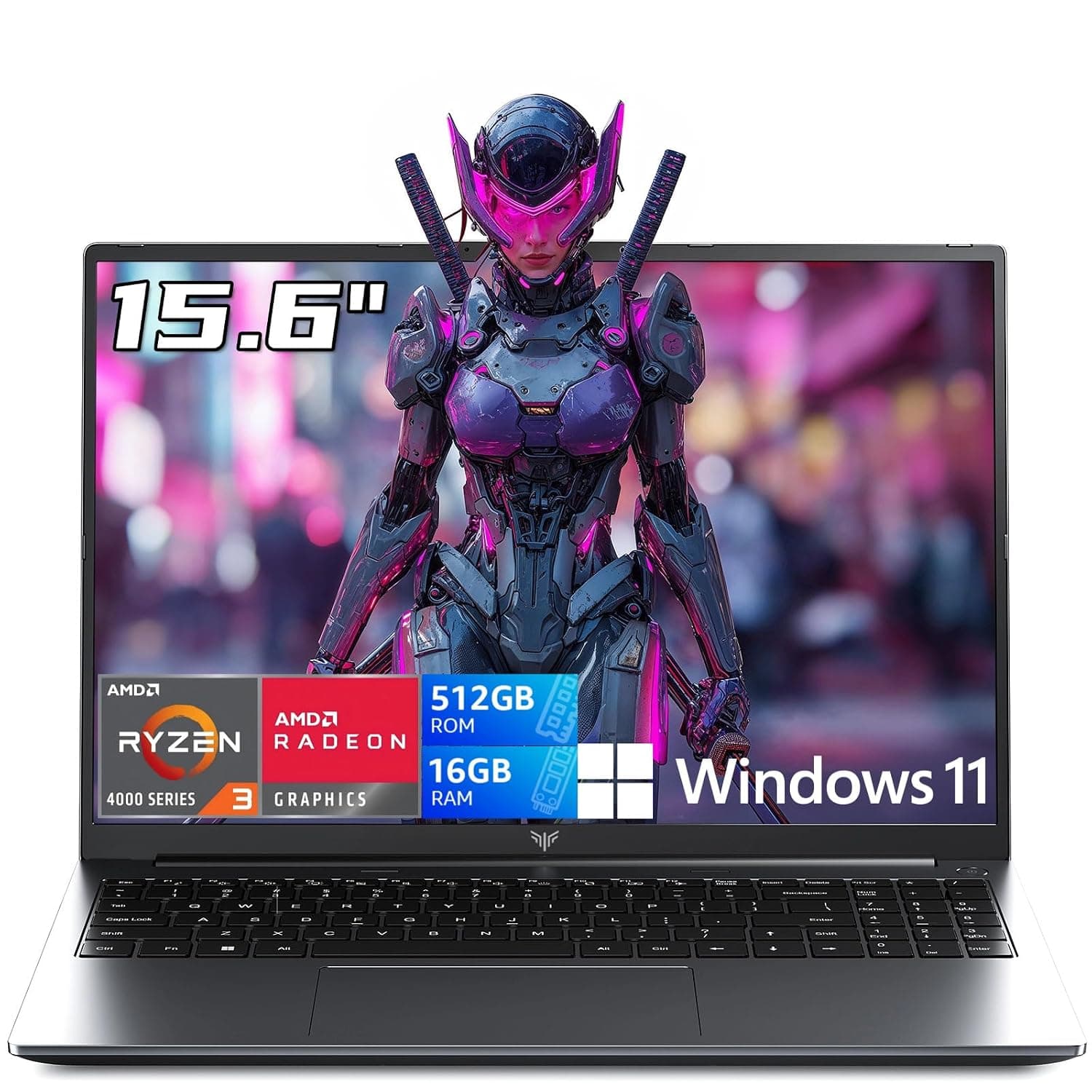 2026 AMD Gaming Laptop with Ryzen 4300U Processor, 15.6" FHD Screen Laptop Computer with AMD Radeon Graphics, 16GB RAM 512GB ROM Laptops Work Student Win 11 Laptop, Type-C, HDMI