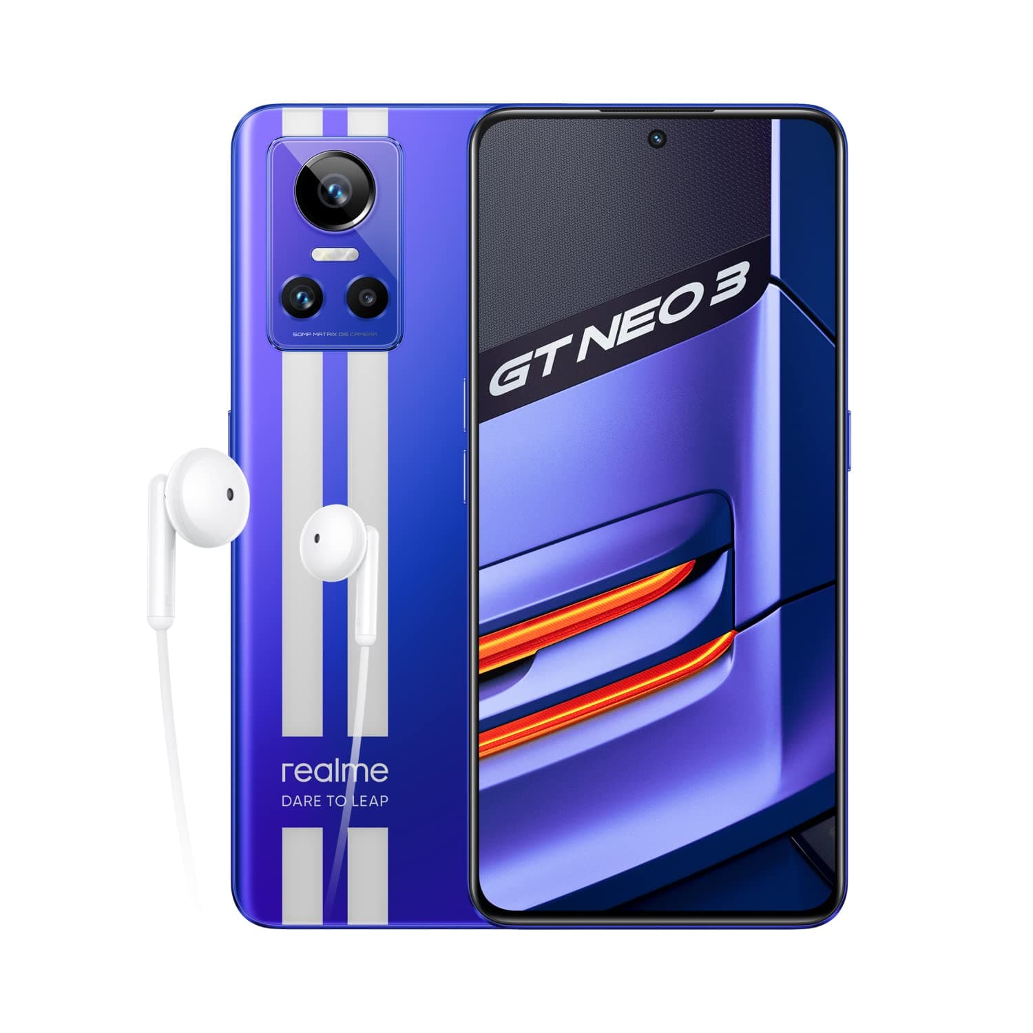 ريلمي هاتف جي تي نيو 3 80 واط ثنائي شرائح الاتصال بذاكرة روم 256GB وذاكرة RAM 8GB (جي اس ام فقط | بدون سي دي ام ايه) هاتف ذكي 5G مفتوح من المصنع (ازرق نيترو) - اصدار عالمي