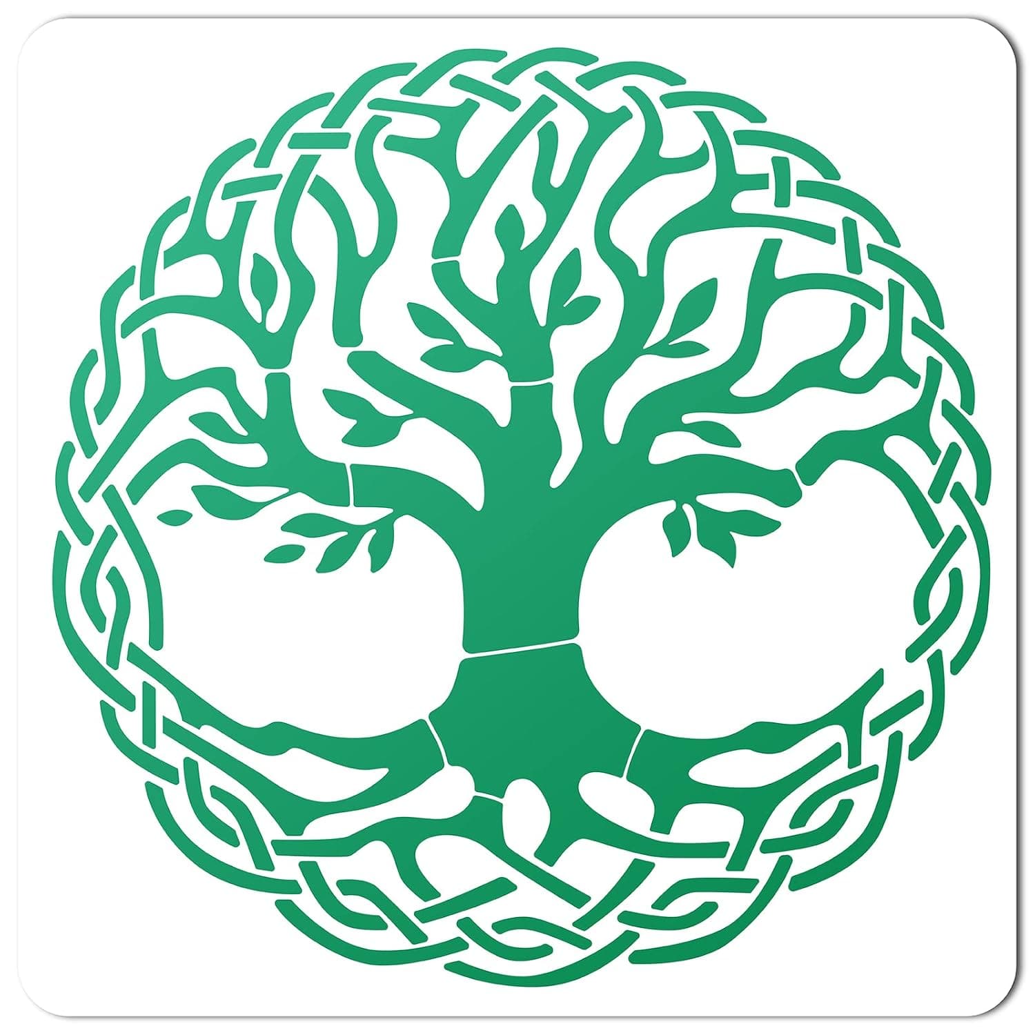 GORGECRAFT 12"X12"Tree of Life Templates Round Celtic Pattern Stencil Plastic Drawing Painting Stencil Celtic Pattern Design Templates for Painting on Wall Canvas Crafts DIY Home Decor