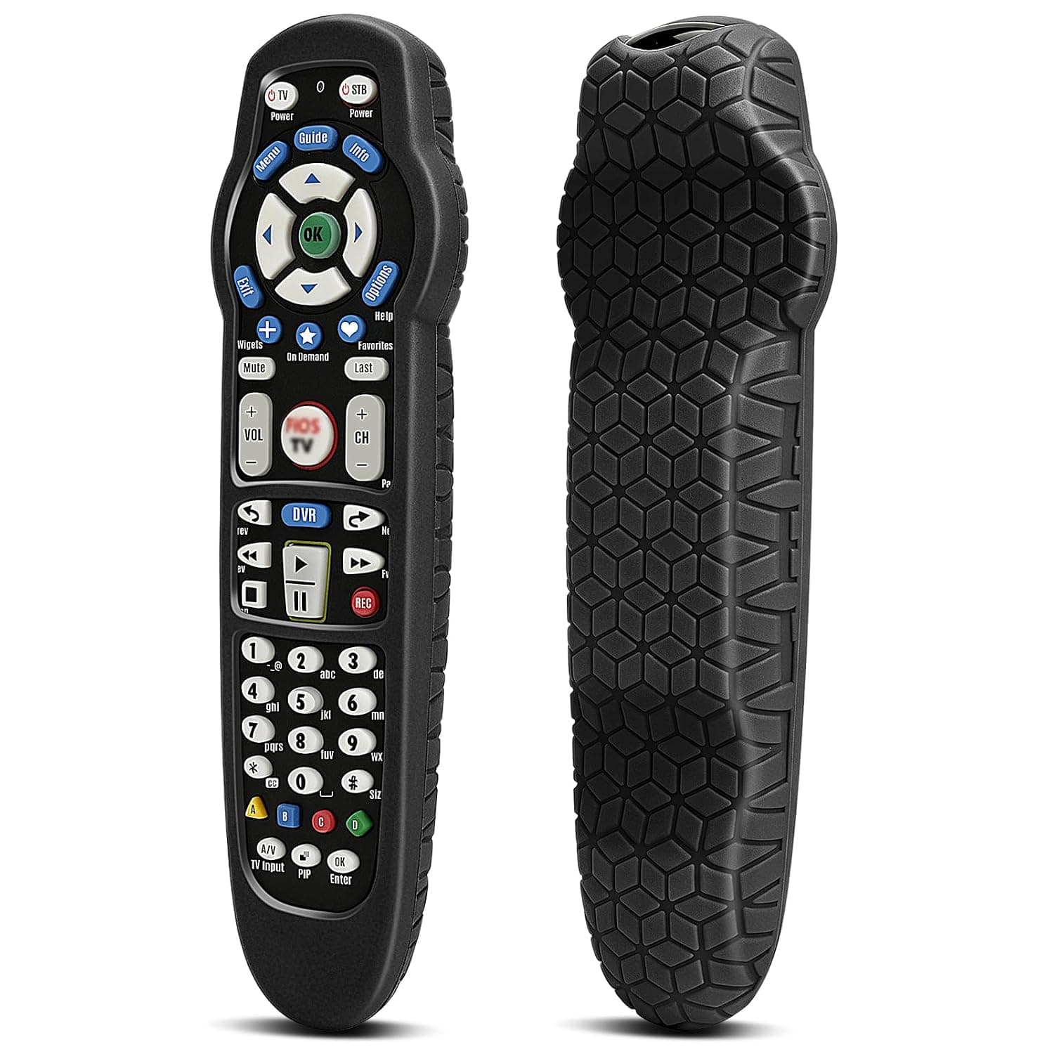Silicone Case for Verision Fios Remote [Anti-Slip] Protective Cover for Verision Fios TV 2-Device Remote Control (Black)