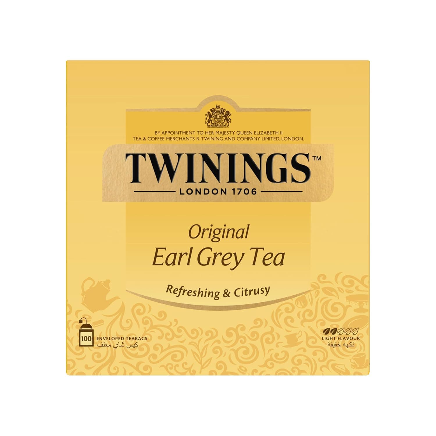 Twinings Earl Grey Tea, 100 Tea Bags - Pack of 1