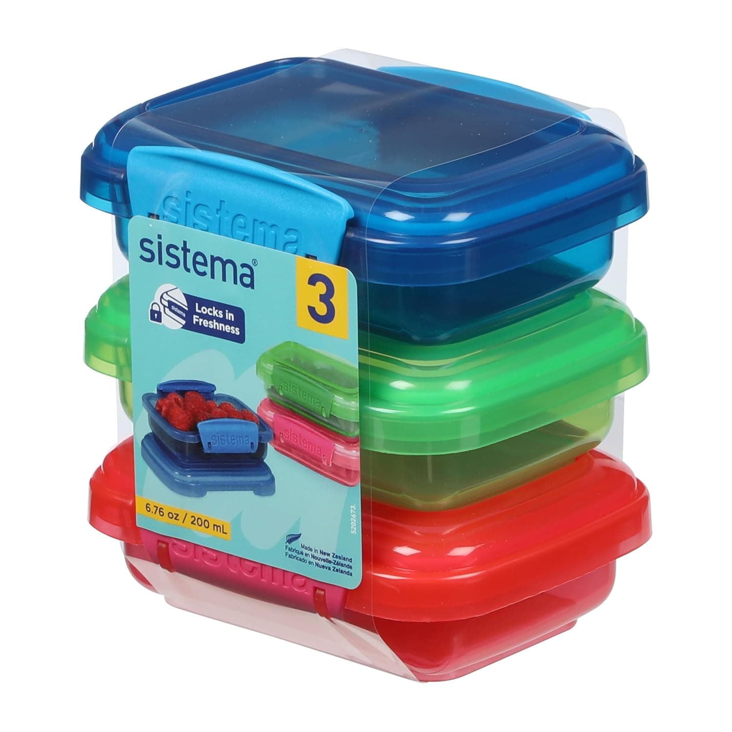 Sistema Mini Lunch Box Set 3-Pieces, 200 ml Capacity