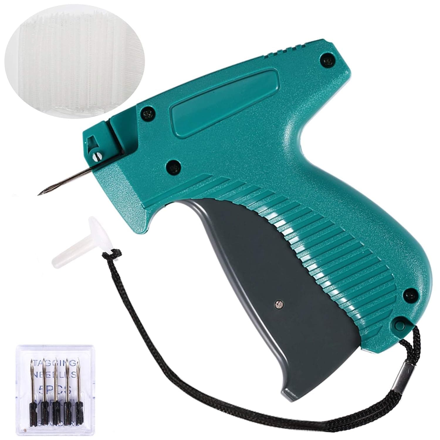 Clothing Tagging Gun, Retail Price Tag Attacher Gun Kit with 6 Needles and 2” Size Standard Barbs Fasteners 1000 pcs for Boutique Clothes Store Warehouse Consignment Garage Yard Sale