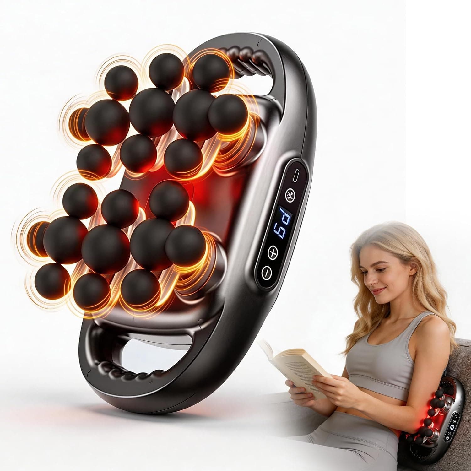 22-Head Massage Gun with 9 Massage Modes and 9 Adjustable speeds Deep Tissue Muscle Massager Electric Percussion Massager Neck,Legs,Back,Shoulders,Arms Relaxation| Full Body Massager for Pain Relief