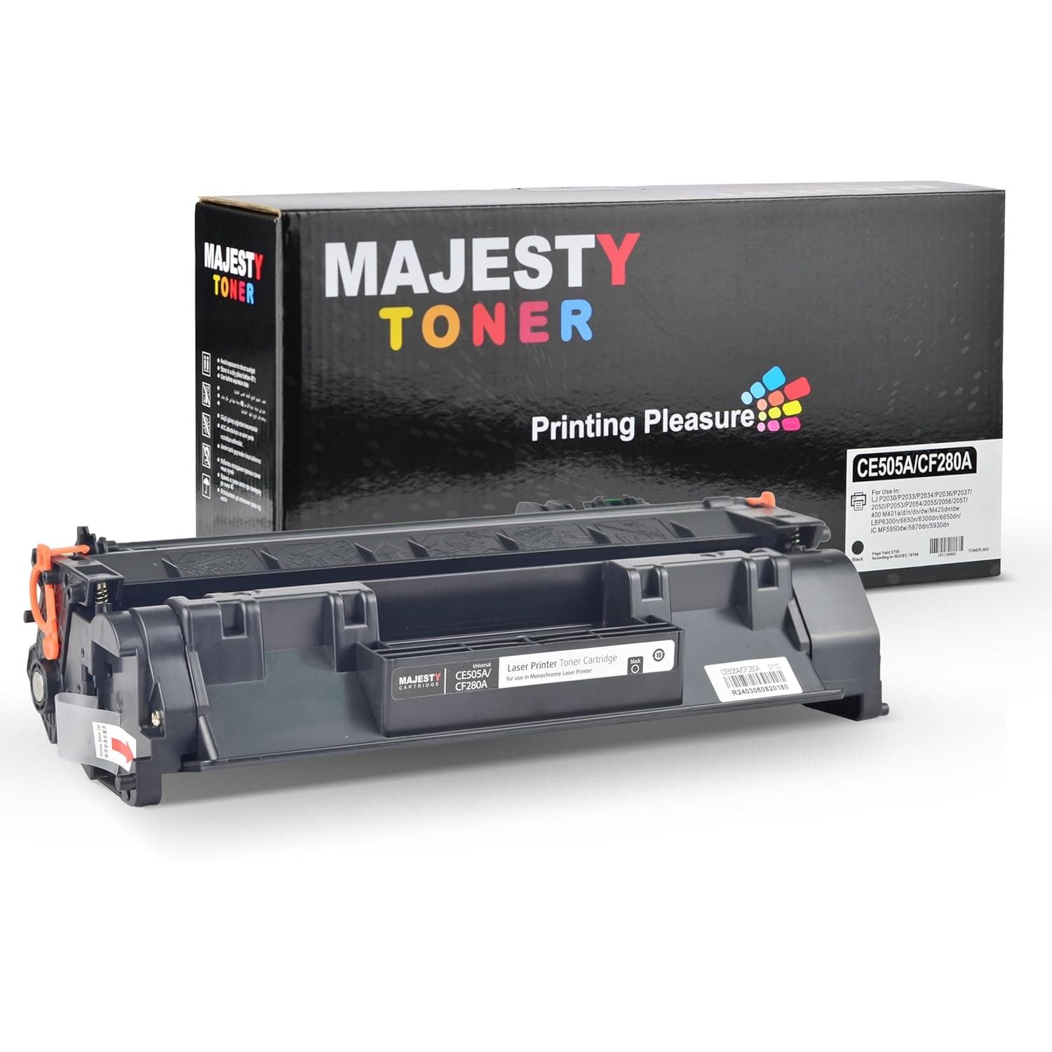 Majesty 80A 05A CF280A CE505A Toner Cartridge Compatible with HP Laserjet Pro 400 M410 M401D M401A M401N M401DN M401DW M425DW M425DN P2030 P2035 P2035 Printer N P205 0 P2055D P2055DN P2055X Black