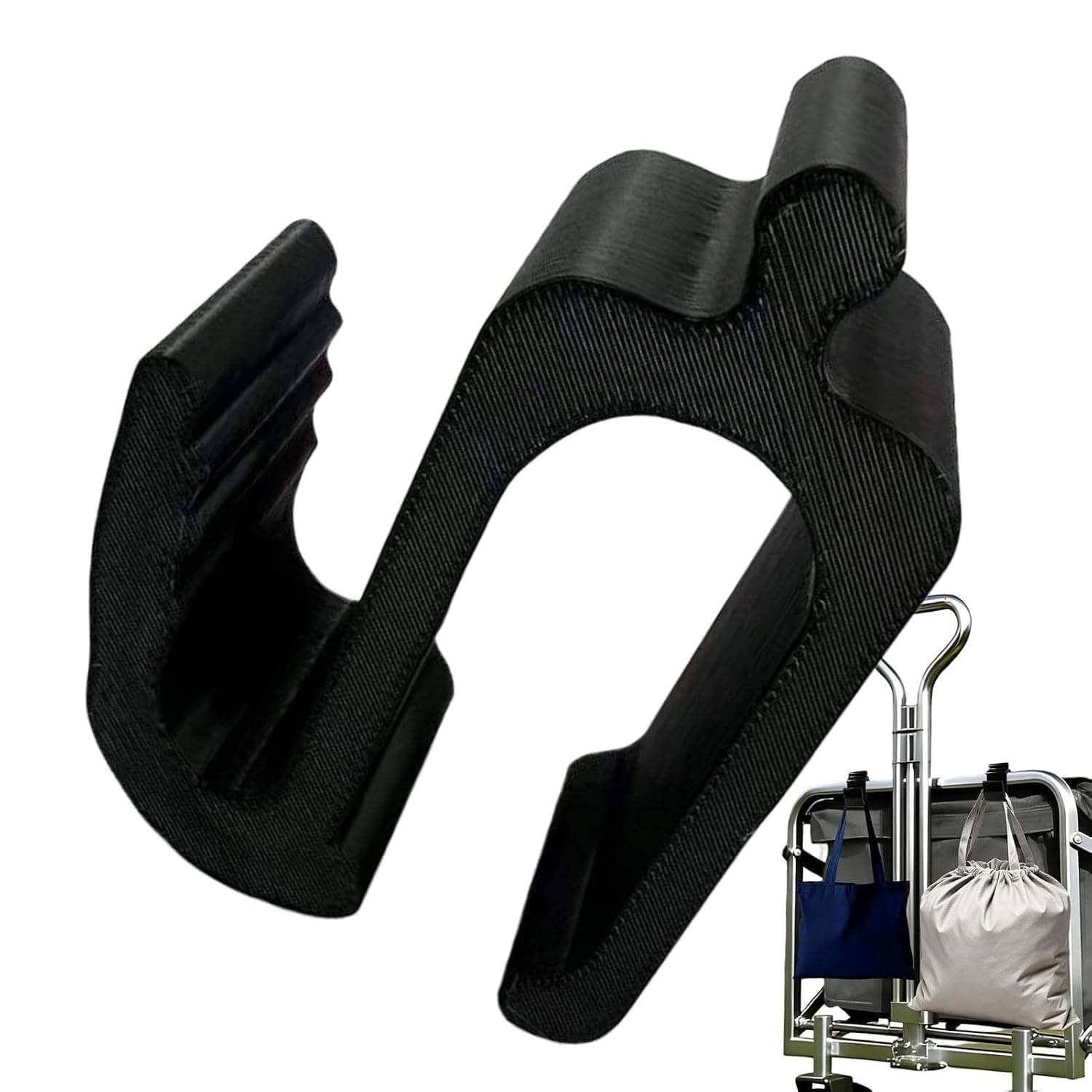 Hooks for Stroller Travel Storage Organizer Hanger | Space-Saving Stroller Hanger for Camping Picnic Park Beach Travel Shopping Outdoor