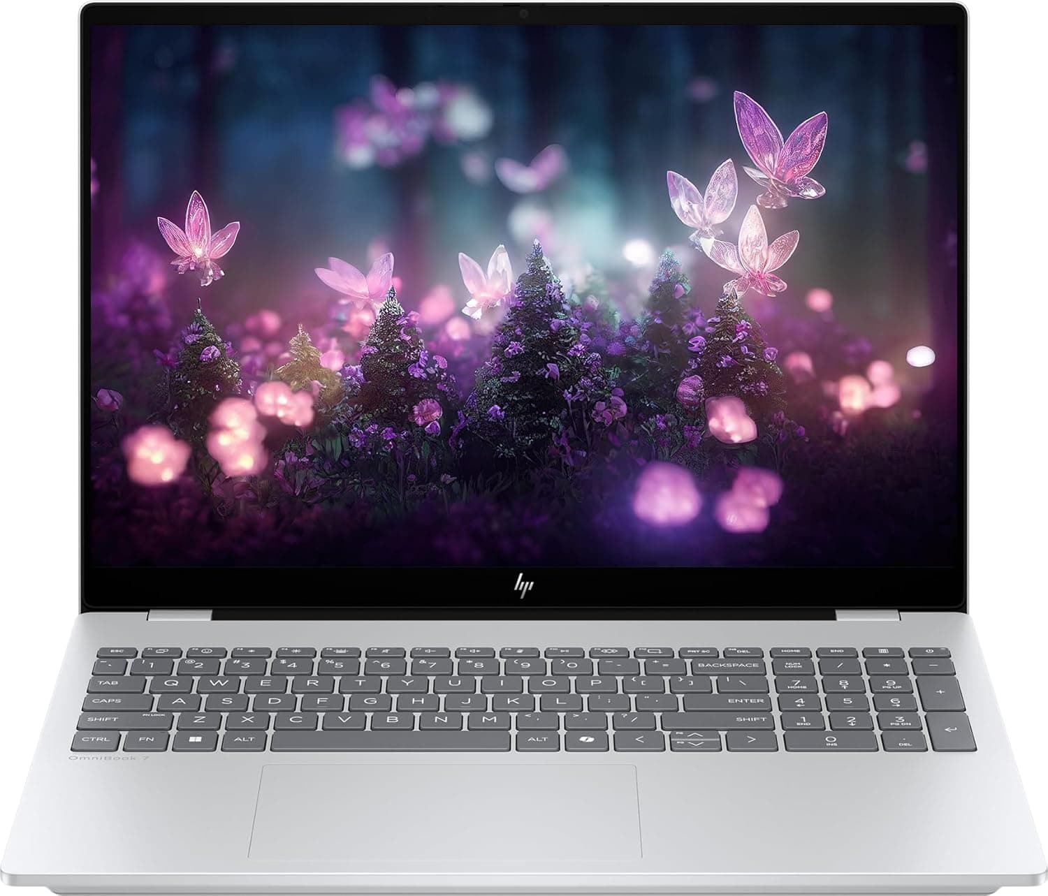 HP OmniBook 7 AI Laptop 16-ay0002ne, 16" WQXGA Display, 500 nits, Intel® Core™ Ultra 7-255H, 32GB DDR5 RAM, 1TB SSD, Intel® AI Boost (13 NPU TOPS), Eng/Arb KB, Windows 11, Glacier silver [C35BFEA]