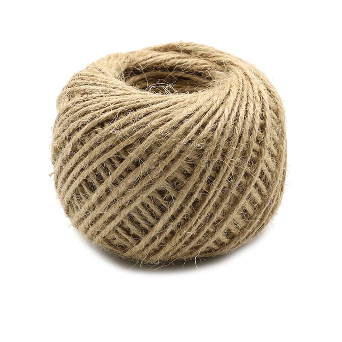 164 Feet Natural Jute Twine String Roll Collection for Christmas Decor Artworks and Crafts, Gift Wrapping, Picture Display and Gardening（Natural Color）