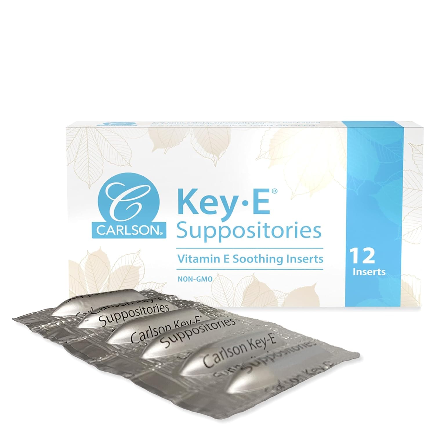 Carlson Key-E Suppositories, Vitamin E, Box of 12