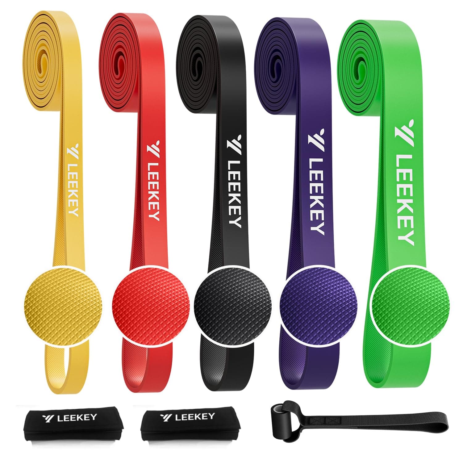 LEEKEY Resistance Bands, Exercise Bands Pull Up Assist Bands - Workout Bands Set - Bands for Working Out,Band for Men and Women Fitness Training, Physical Therapy,Home Workouts