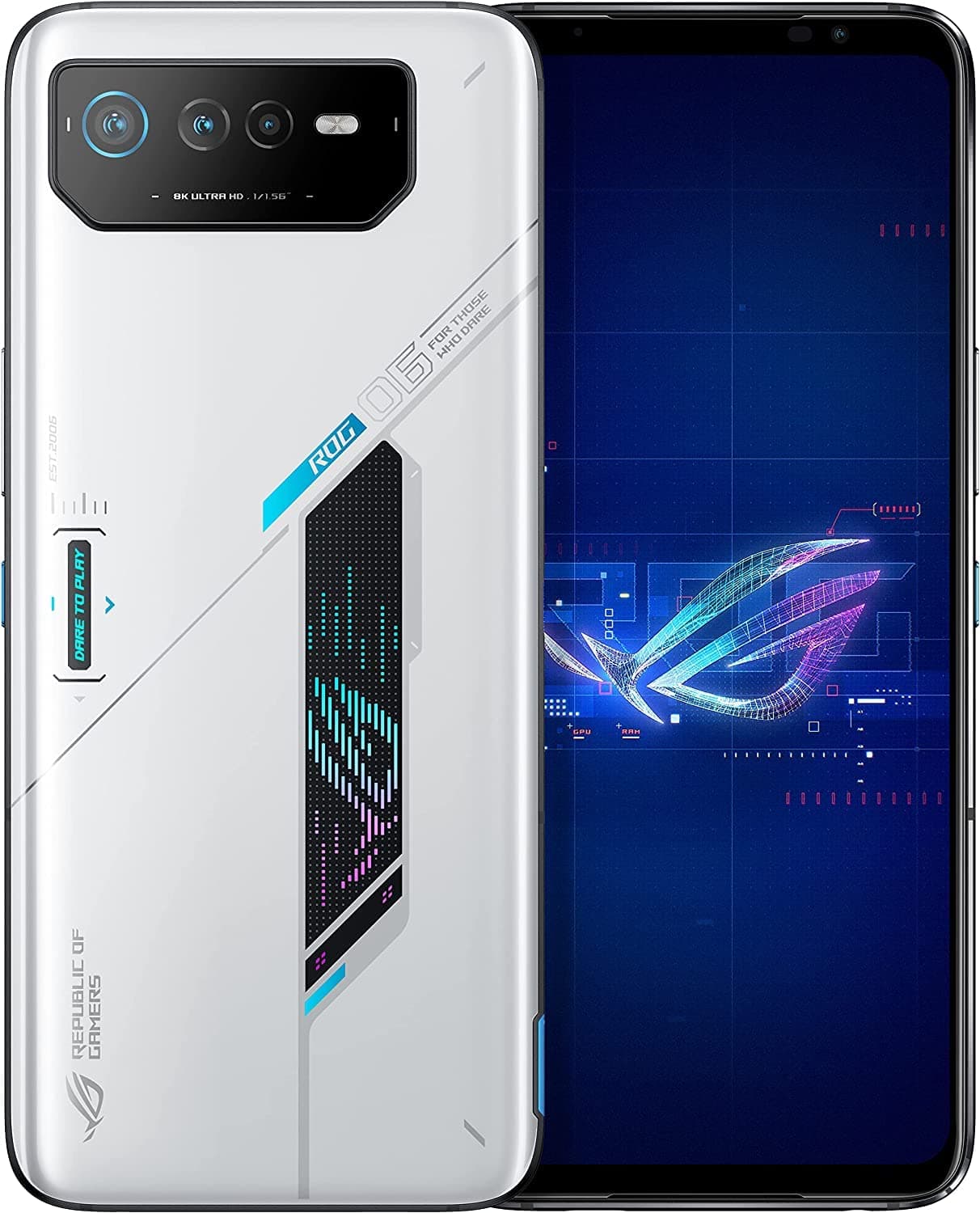 ASUS Rog Phone 6 5G (512GB, 16GB RAM, Factory Unlocked, GSM Only/No Cdma, White)