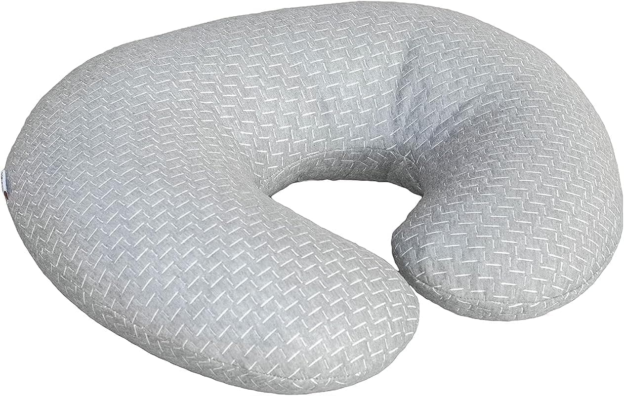 The Moon Brand Bamboo Moms Feeding Pillow-45 x 55 x 18 cm: Ultimate Breastfeeding Support and Comfort for Mom and Baby - Hypoallergenic, Eco-Friendly, Perfect Newborn Essential- Baby Shower Gift-Grey