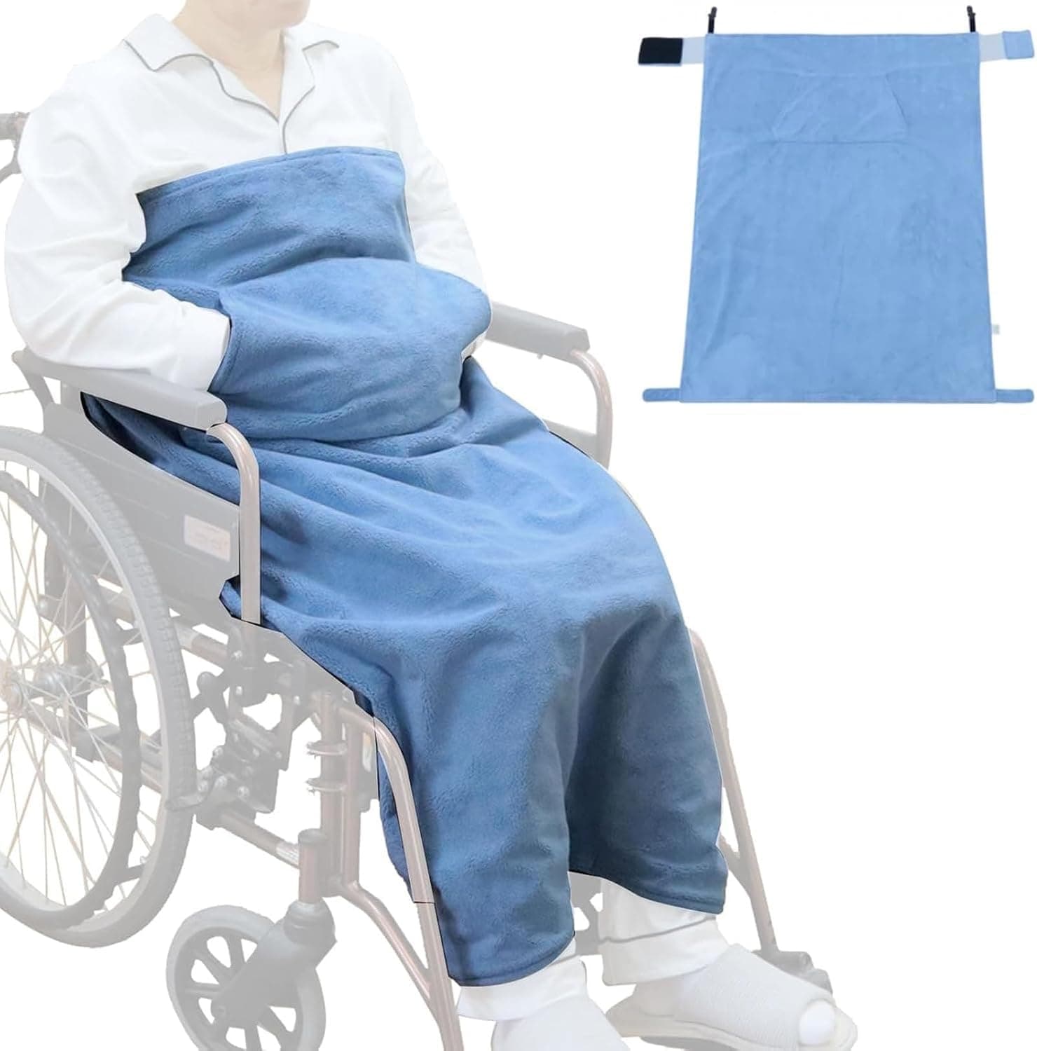 Winter Wheelchair Blanket, Lightweight Soft Cozy Warming Blankets with Large Pocket,Lower Body Warm Blanket, Thick Warm Knee Blanket for Wheelchair, Recliner & Chair