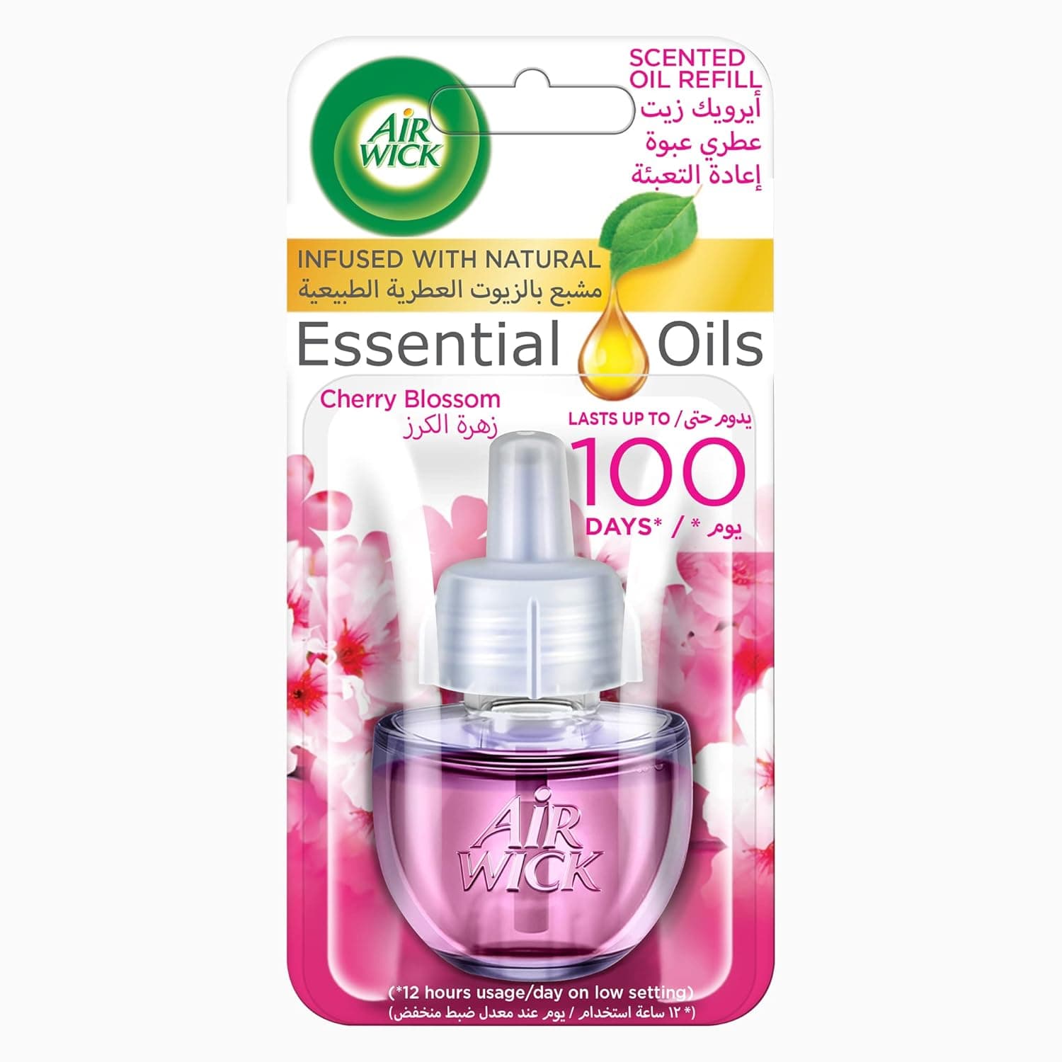 Air Wick Scented Oil Fragrance Diffuser Refill, Cherry Blossom & Raspberry Scent, 19 ml