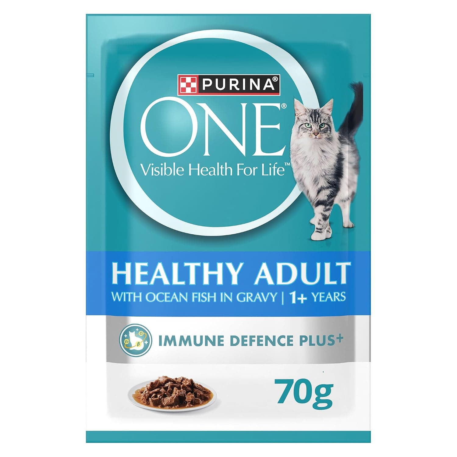 PURINA ONE Wet Cat Healthy Adult with Ocean Fish 85g