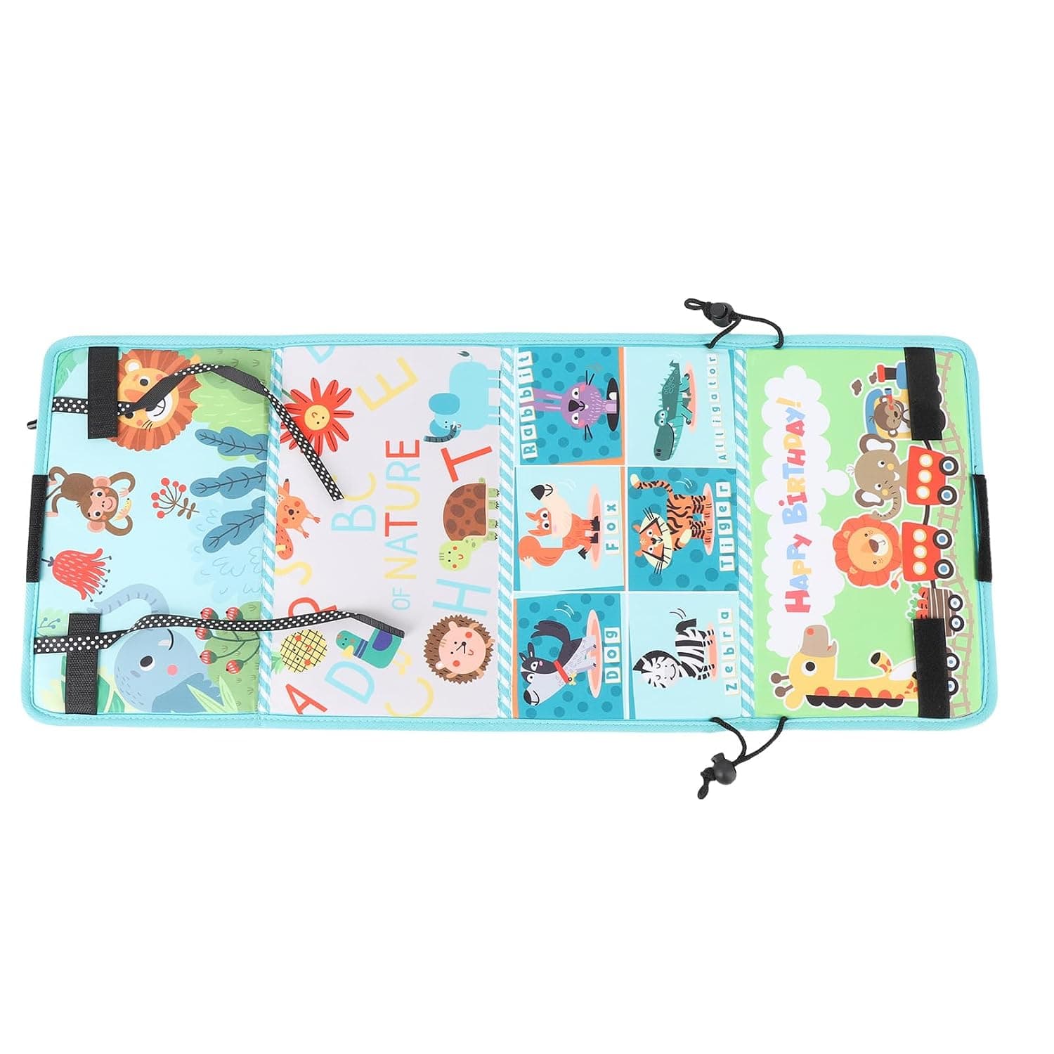 High Contrast Foldable Infant Floor Mirror with Crinkle Cloth Book Soft Safe Baby Toy for Tummy Time Play Learning Portable Lightweight for Babies