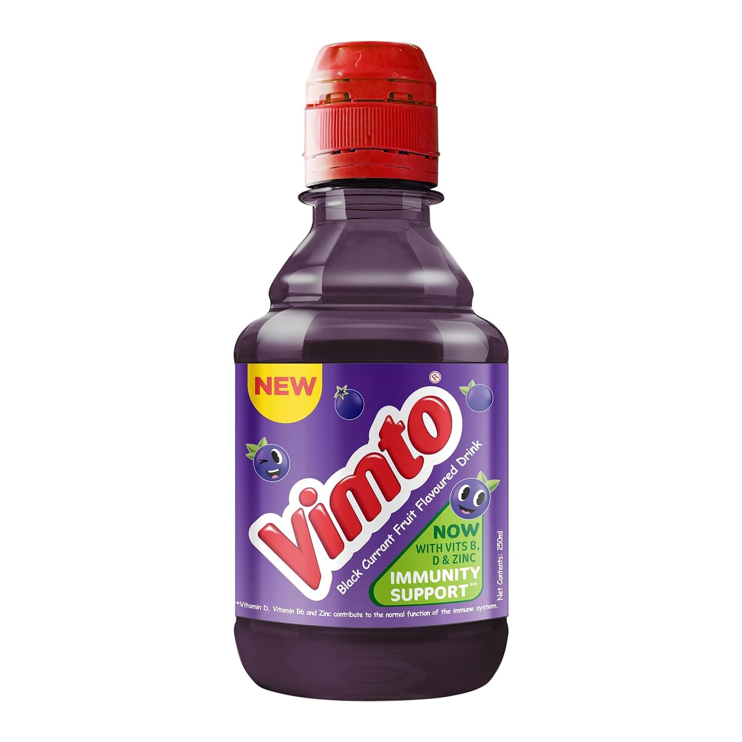 Vimto Blackcurrant Fortified Fruit Flavored Drink Bottle 250 ml