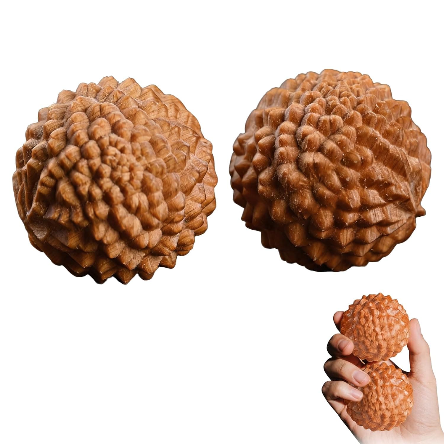 1 Pair,Wooden Birthing Comb Acupressure Ball Set,for Labor Pain Relief | Acupressure ball,spiky massage ball,natural birth tool,hand relaxation,stress reducer,maternity essential,meditation aid