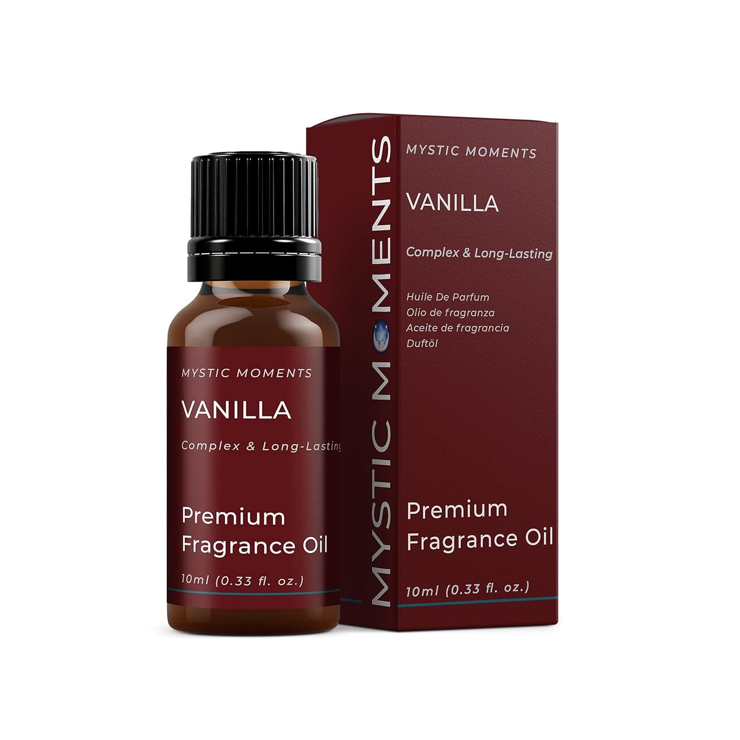 Mystic Moments | Vanilla Fragrance Oil - 10ml - Perfect for Soaps, Candles, Bath Bombs, Oil Burners, Diffusers and Skin & Hair Care Items