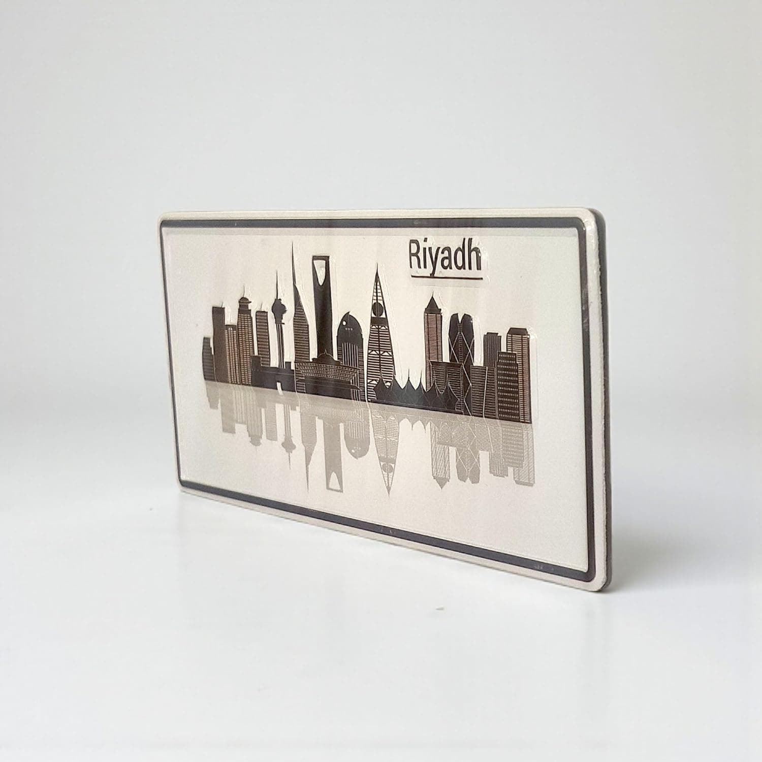 مغناطيس ثلاجة قوي مزخرف بمدينة الرياض من اس ايه سوفينير، معالم سعودية تذكارية مع المملكة وبرج الفيصلية، مغناطيس ثلاجة للمكتب والمنزل