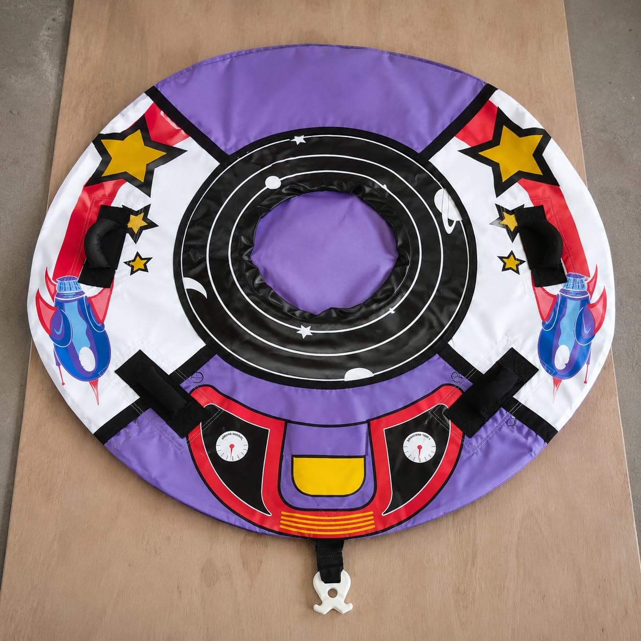 Sofab Saudi Inflatable Towable Water Tube for Boating – Heavy-Duty Single Rider Tow Tube with Reinforced Handles and Quick-Connect Tow Point for Lake & Marine Water Sports