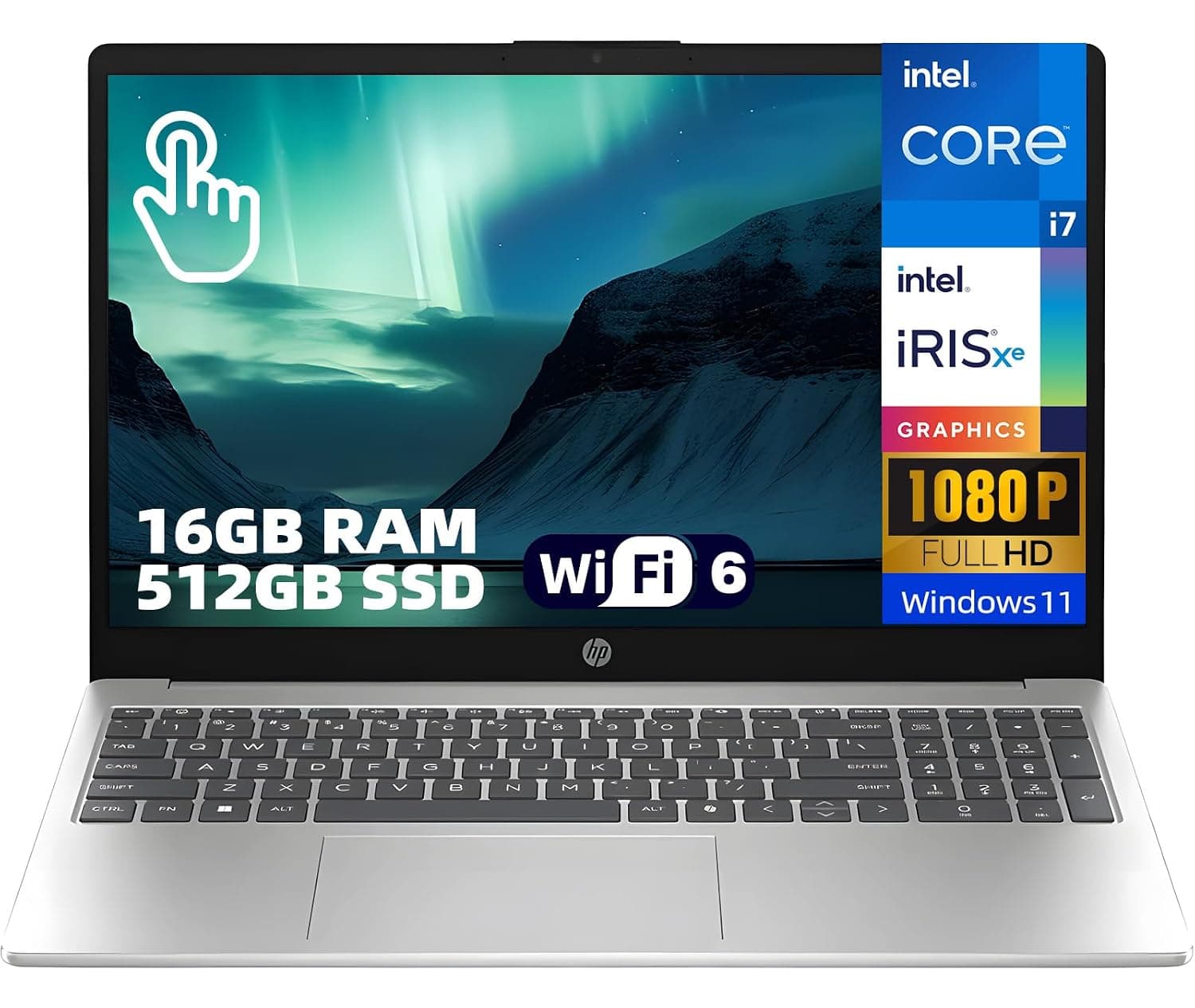 HP 15.6" FHD Touchscreen Business Laptop, Intel Core i7-1355U, 16GB DDR4 RAM, 512GB SSD, Windows 11 Home, Copilot Ready, Wi-Fi 6, Lightweight Notebook for Office and Remote Work