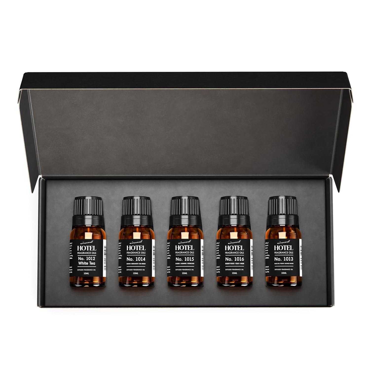 AirScent Hotel Diffuser Oil Gift Set - 5-Star Hotel Scents - 5 Pack | 10 mL, 0.34 fl oz Fragrance Oil Set - Inspired By The Fairmont, The White Tea Hotel Scent and Other 5-Star Hotel Blends