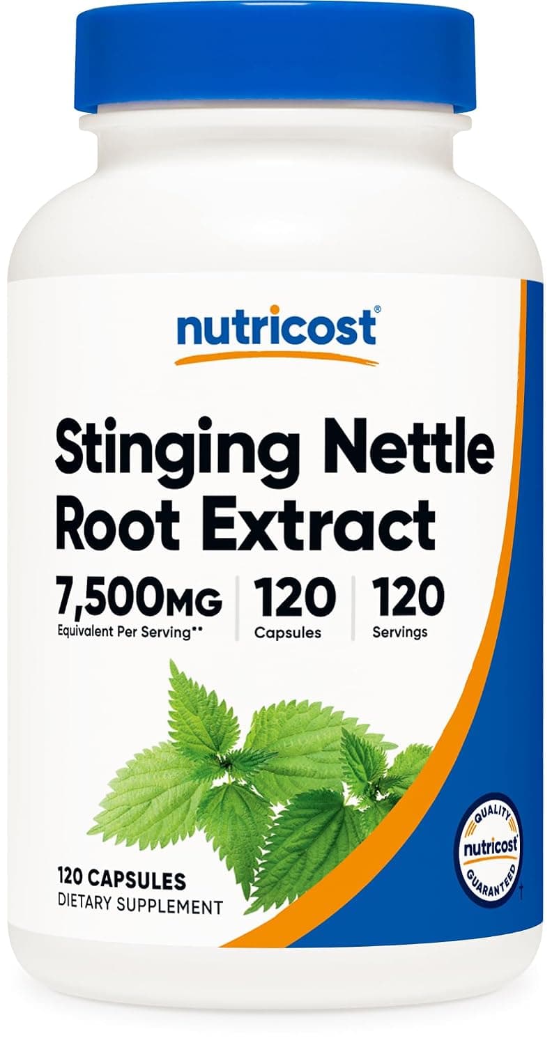 Nutricost Stinging Nettle Root Extract 7500mg, 120 Capsules - Vegetarian Friendly, Non-GMO, Gluten Free (750mg of 10:1 Extract) | 120 Servings Per Bottle, Vegetarian
