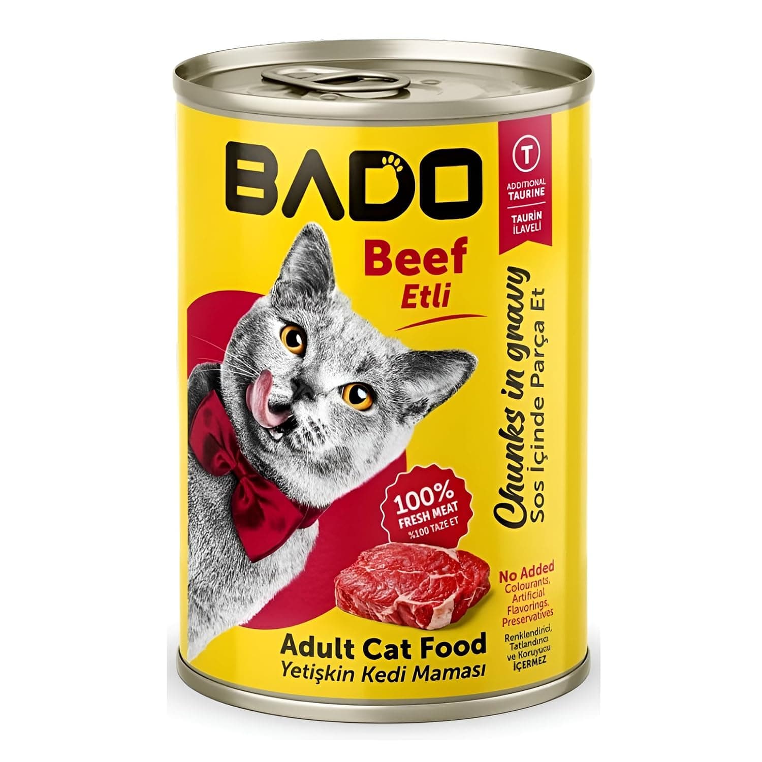 Bado Adult Wet Cat Food Beef – Energy Boost with Real Meat Protein – 400g