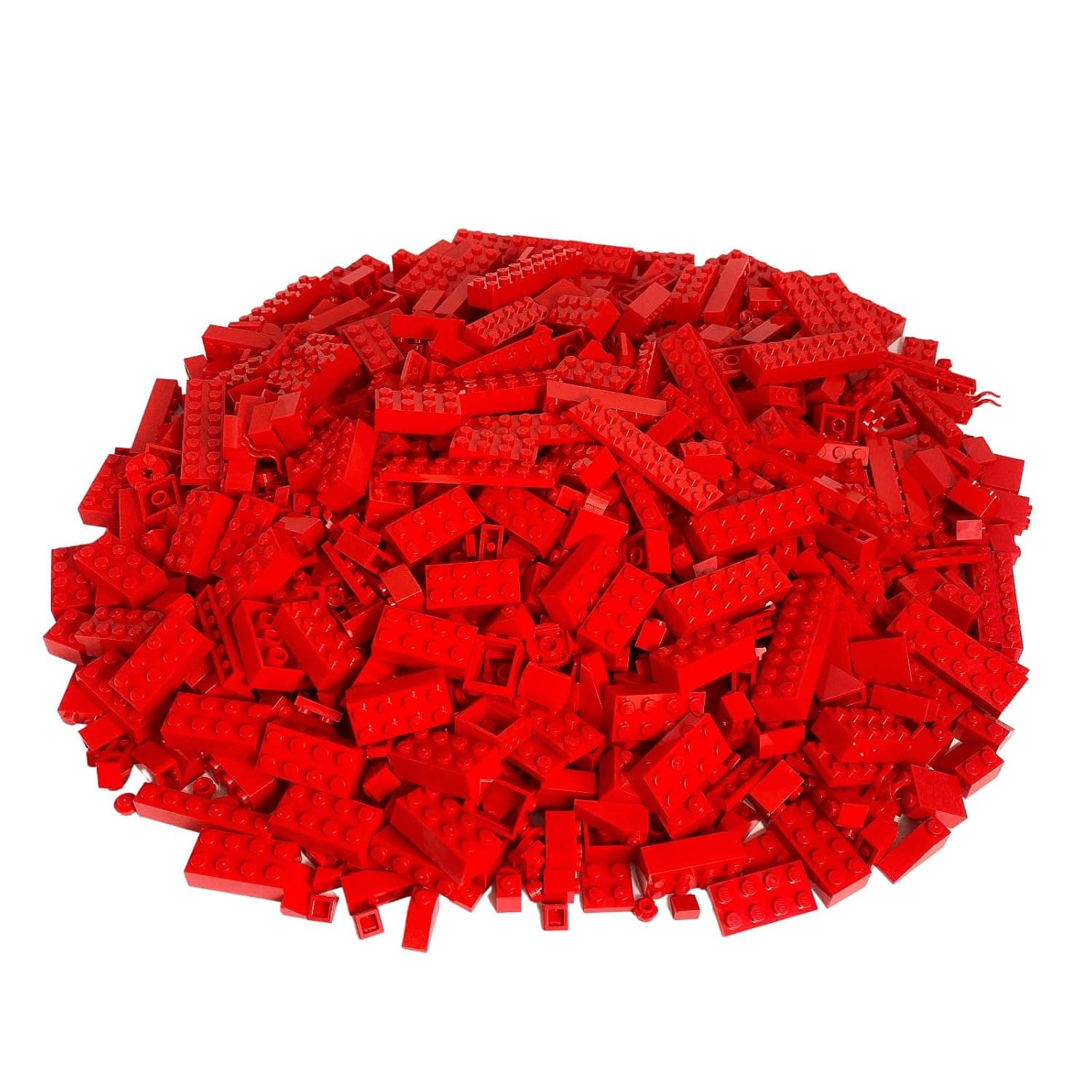 LEGO® City Classic Basic Pack of 100 Red Lego Bricks in Various Sizes - Rare Special Stones Included Ideal for LEGO® City Construction Projects and Creative Constructions - Individually Assembled
