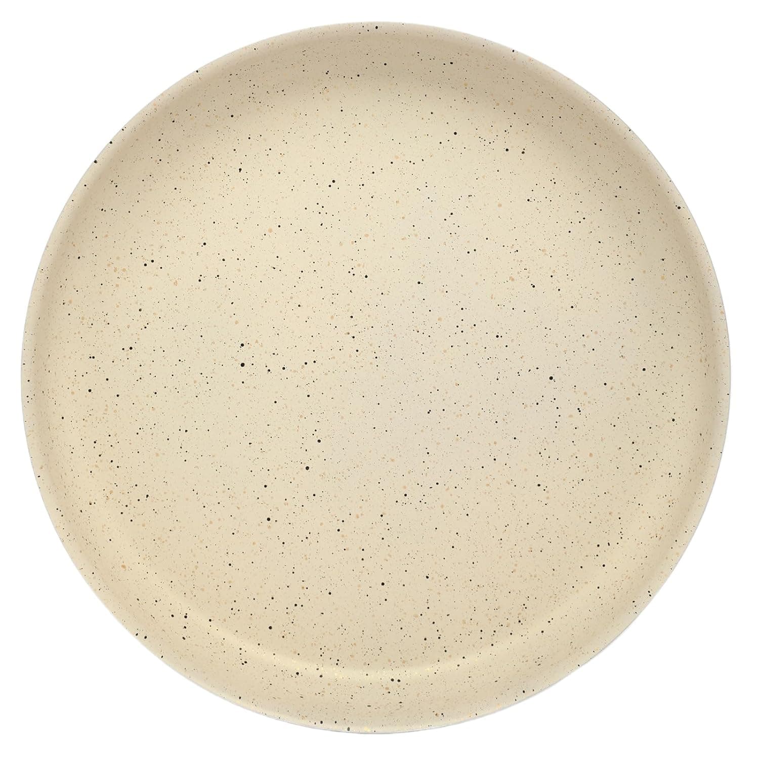 Bister Granite Round Oven Tray, Nonstick with Flat Bottom Suitable for Induction Cooker Halogon Oven and Gas Stove, Beige, Dia.32 x 5cm