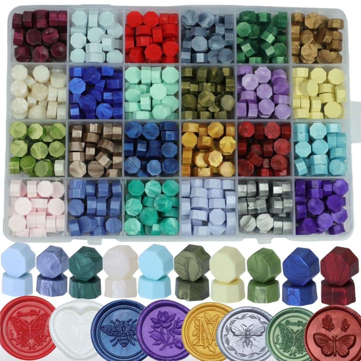 Dark Color Sealing Wax Beads, Vintage Wax Seal Beads for Wax Seal Stamp, Great for Embellishment of Wedding Invitation, Envelope, Gift Wrapping, Wine Package (Dark Color)
