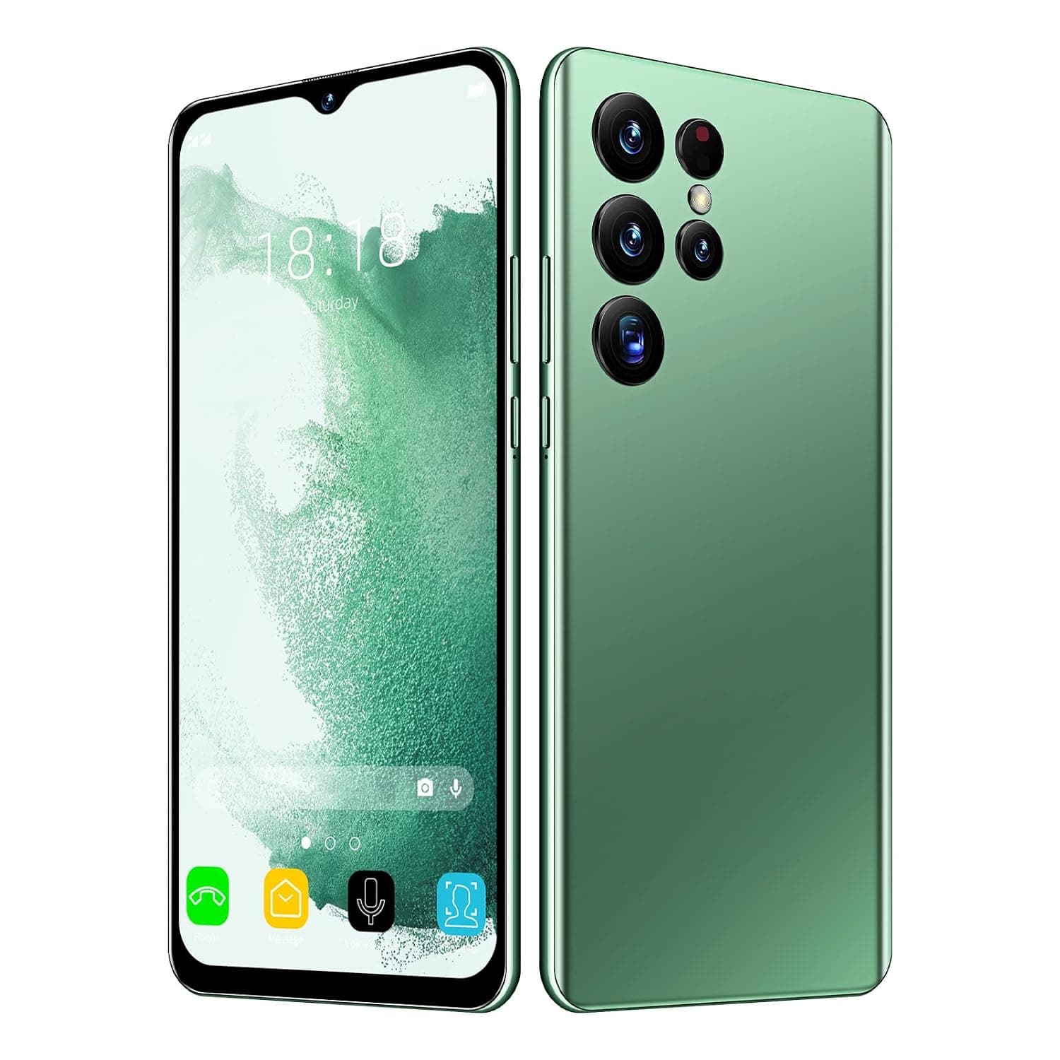 6.6 In HD Screen Unlocked Smartphone, S22 Ultra Face Unlocked Cell Phone Intelligent Mobile Phone with WIFI, BT, FM, GPS for 8.1, Dual Cards Dual Standby, 2GB RAM+16GB ROM