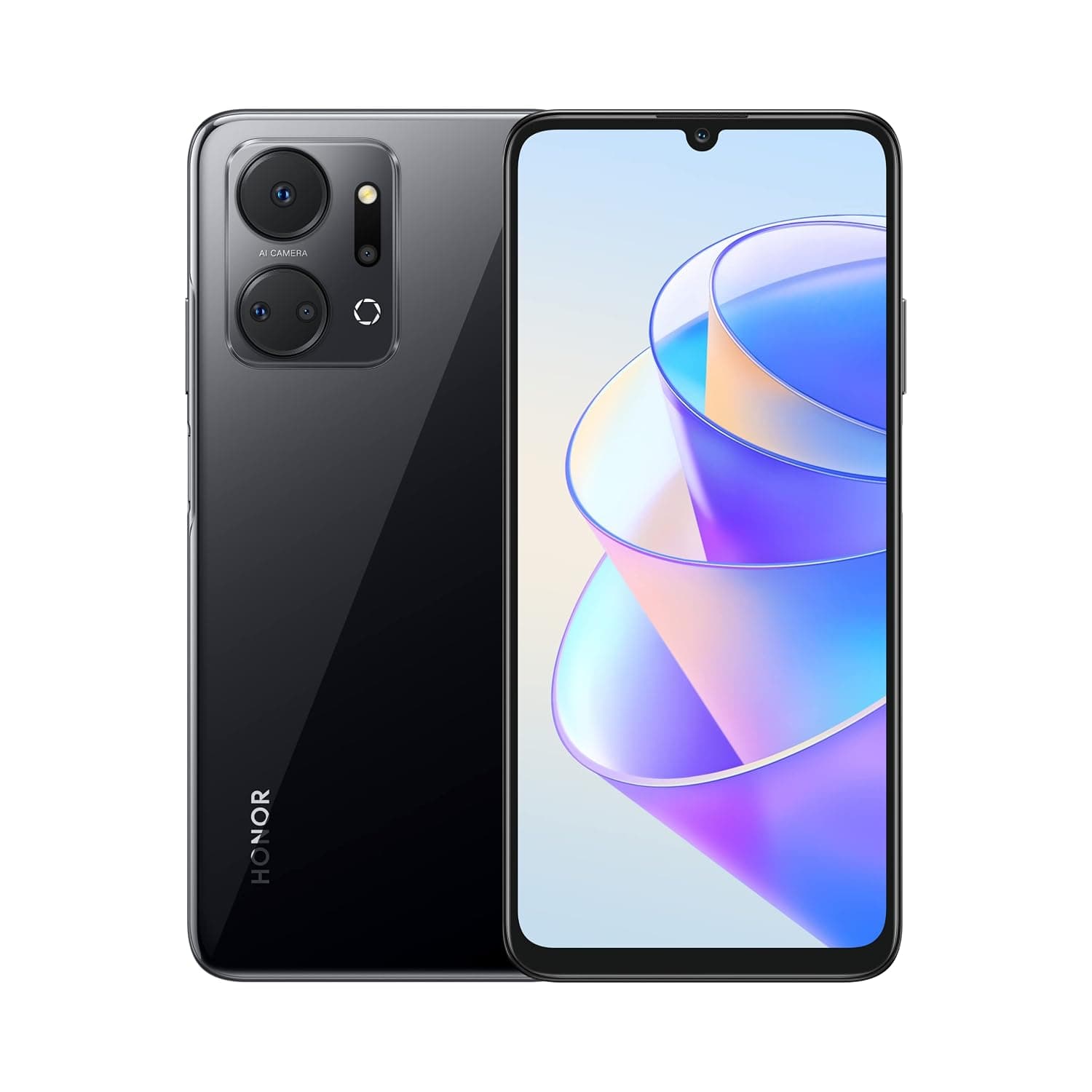 Honor X7a Dual SIM 128GB ROM + 6GB RAM Factory Unlocked 4G Smartphone (Midnight Black) - International Version