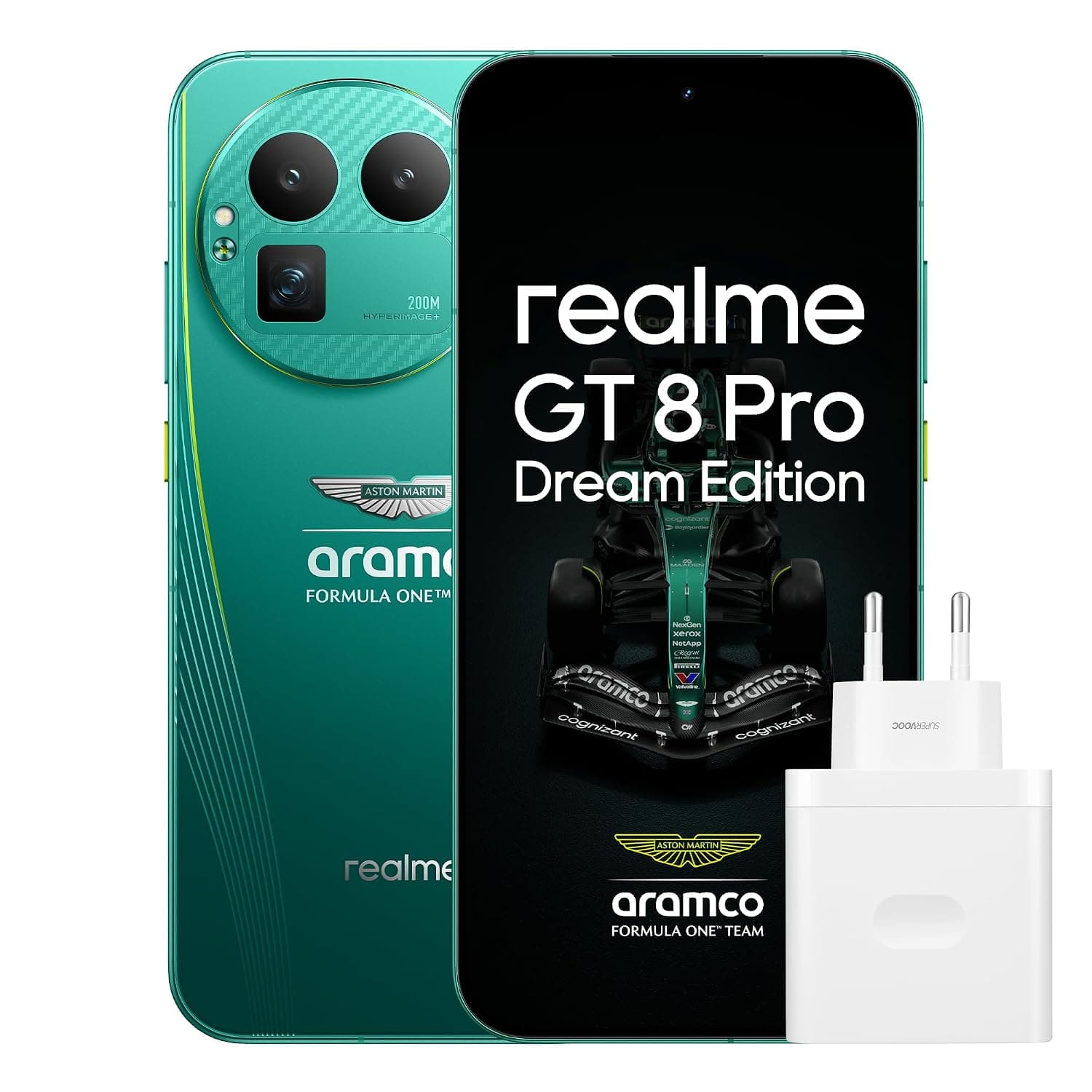 Realme GT 8 Pro Aston Martin Edition Dual-SIM 512GB ROM + 16GB RAM (GSM Only | No CDMA) Factory Unlocked 5G Smartphone (Aston Martin Green) - International Version