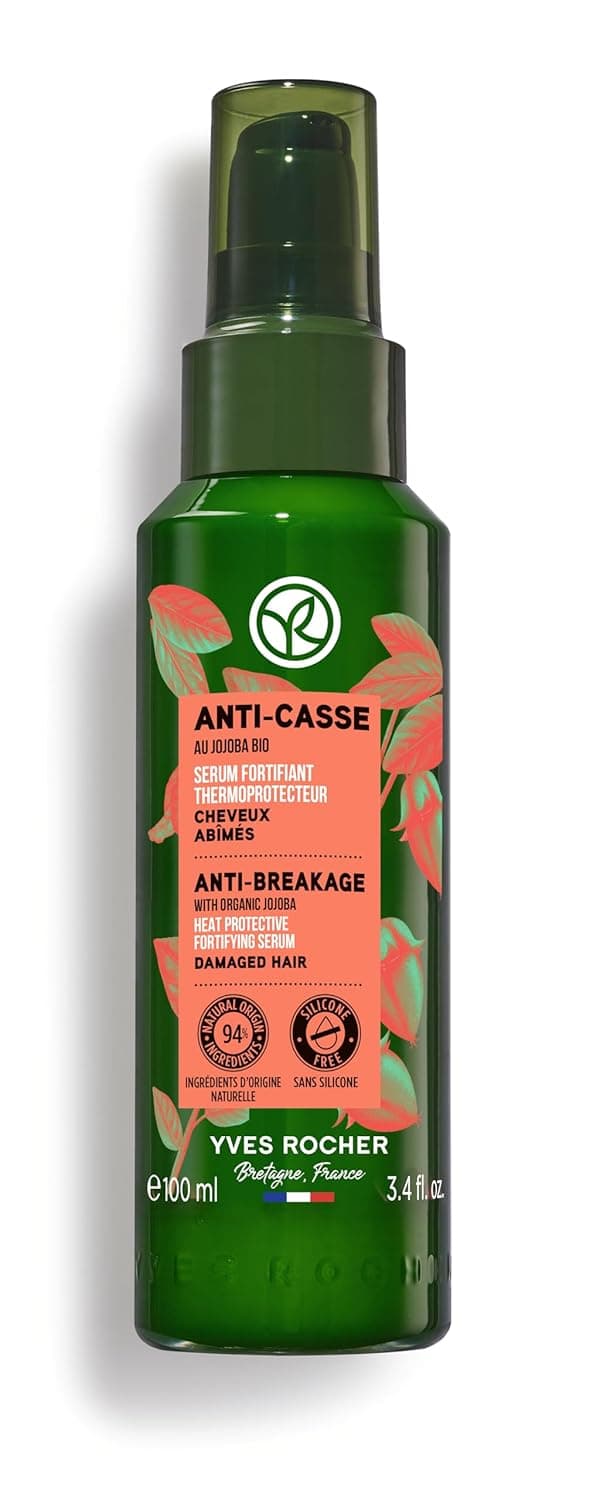 سيروم الجوجوبا العضوي المضاد للتقصف للشعر التالف للحماية من الحرارة من ايف روشير - 100 مل/ 3.4 اونصة سائلة