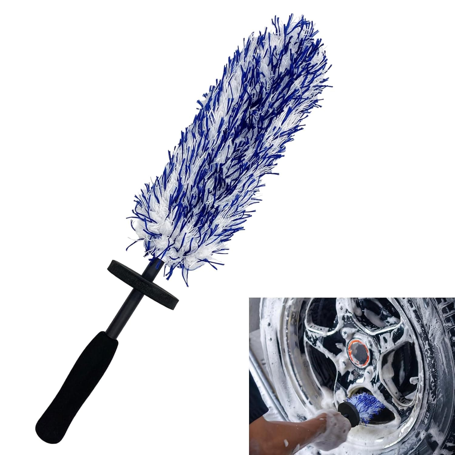 Car Wheel Brush Car No Metal Wheel and Rim Detailing Brush Wheel Brush Alloy Wheel Cleaner Brush Wheel Cleaner Brush Car Alloy Wheel Brush Rim Detailing Brush for Cars Motorcycles Bicycles