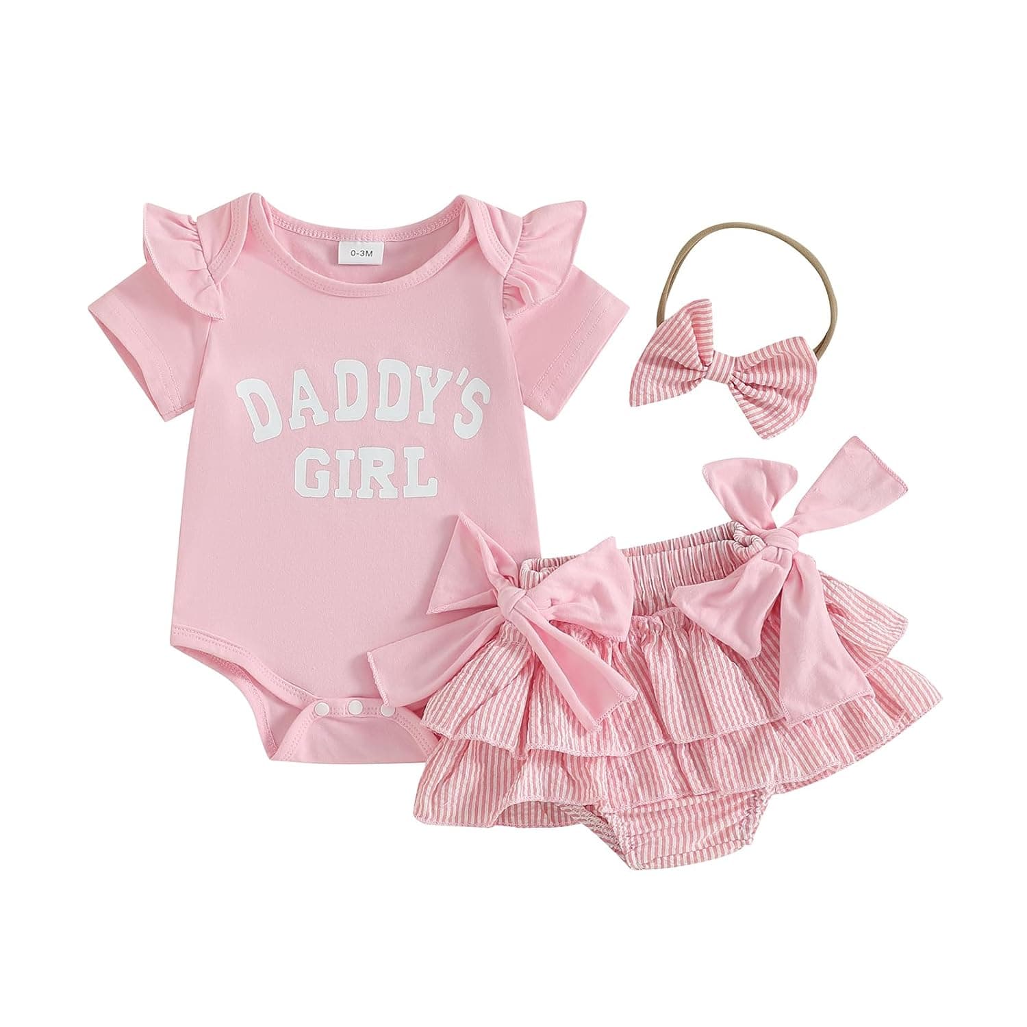 Newborn Baby Girl Outfits Infant Letter Short Sleeve Romper Tops Floral Pants Headband Summer Clothes Set