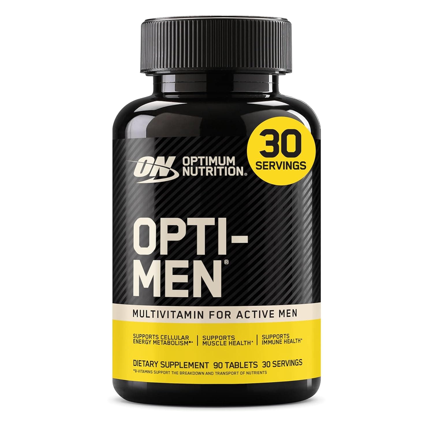 Optimum Nutrition (ON) Opti-Men, Vitamin C, Zinc and Vitamin D, E, B12 for Immune Support Mens Daily Multivitamin Supplement - 90 Count