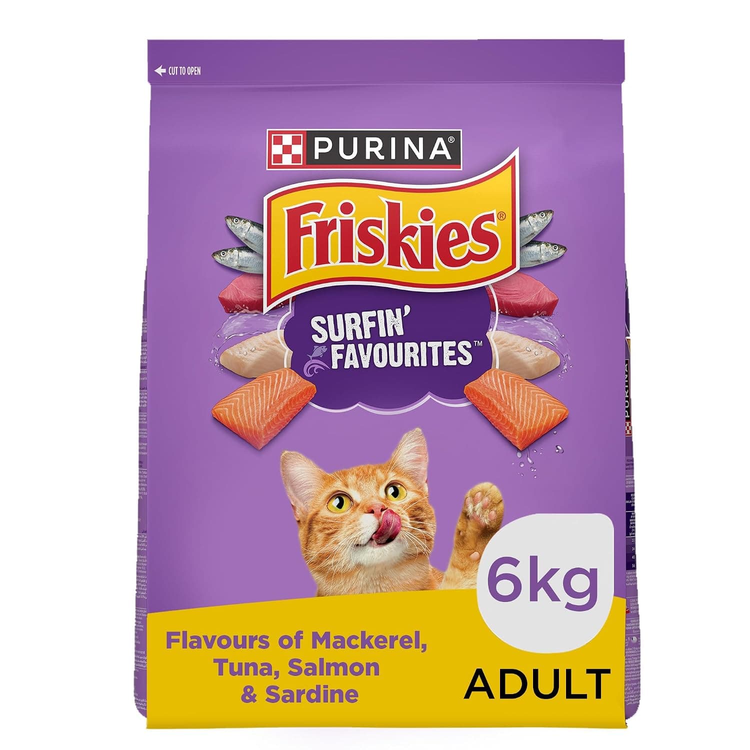 Purina Friskies Surfin Favourites Dry Cat Food 6 Kg