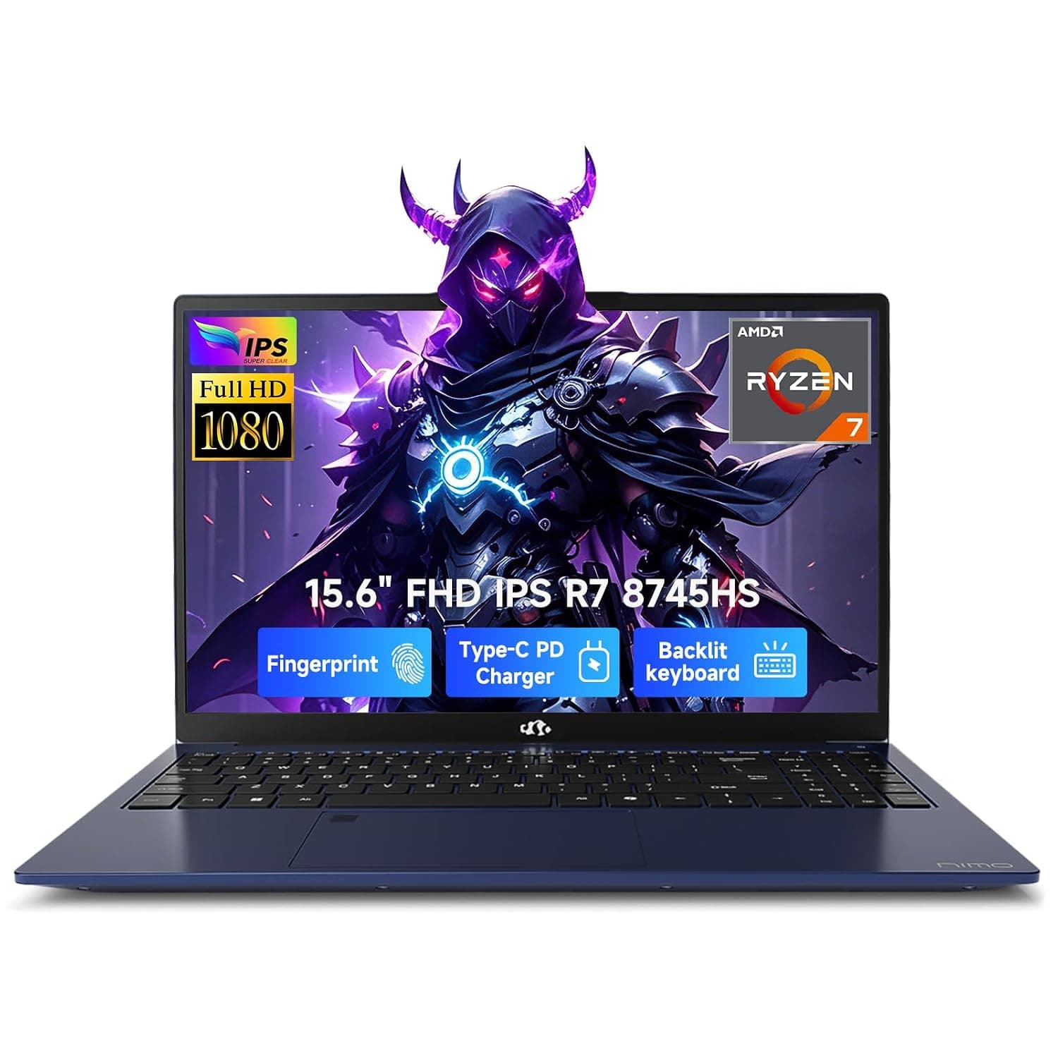 NIMO 15.6 Gaming-Creator-Laptop, 8-Core Ryzen 7 8745HS 16GB RAM 1TB SSD (Beat i7-1360P up to 4.9GHz) Radeon 780M, FHD 100W Fast PD for Video Editing, AI Tasks & Remote Streaming, 2-Yr Warranty