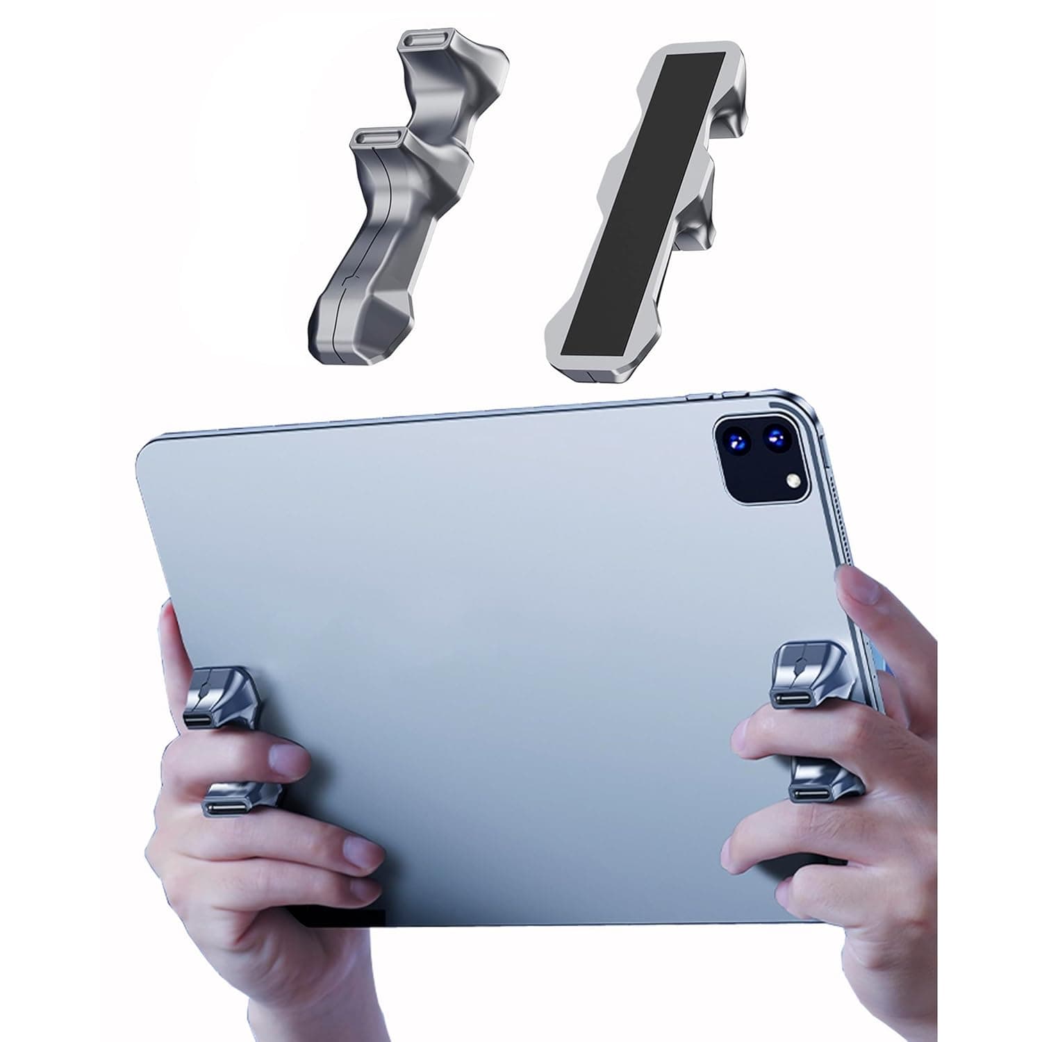 مقبض العاب لجهاز ايباد من جويز، زوج واحد من حامل التابلت المريح مع مشغلات حساسة، ملحقات العاب الموبايل للاعبين المحترفين واللاعبين العاديين