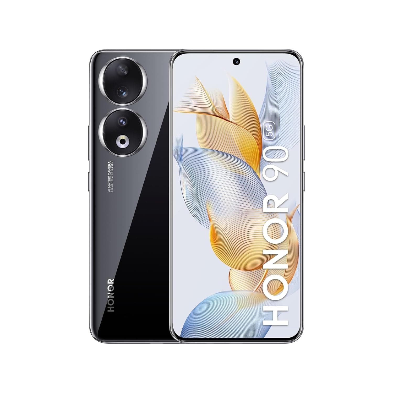 Honor 90 Dual-SIM 512GB ROM + 12GB RAM (Only GSM | No CDMA) Factory Unlocked 5G Smartphone (Midnight Black) - International Version (Renewed)
