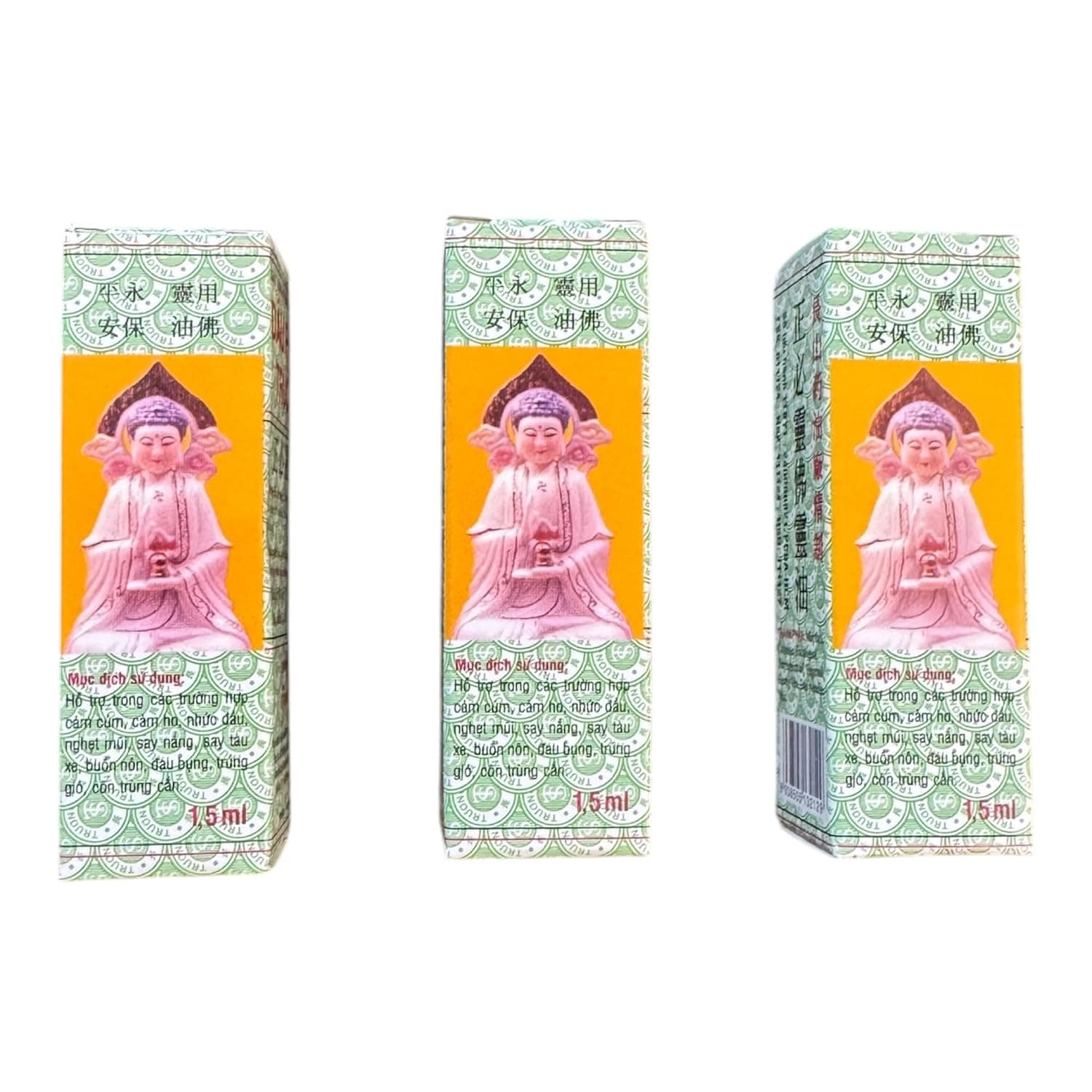 3 X Dau Phat Linh - Truong Son Medicated Oil, Traditional Vietnamese Essential Oil, 1.5ml Bottle 3 Boxes