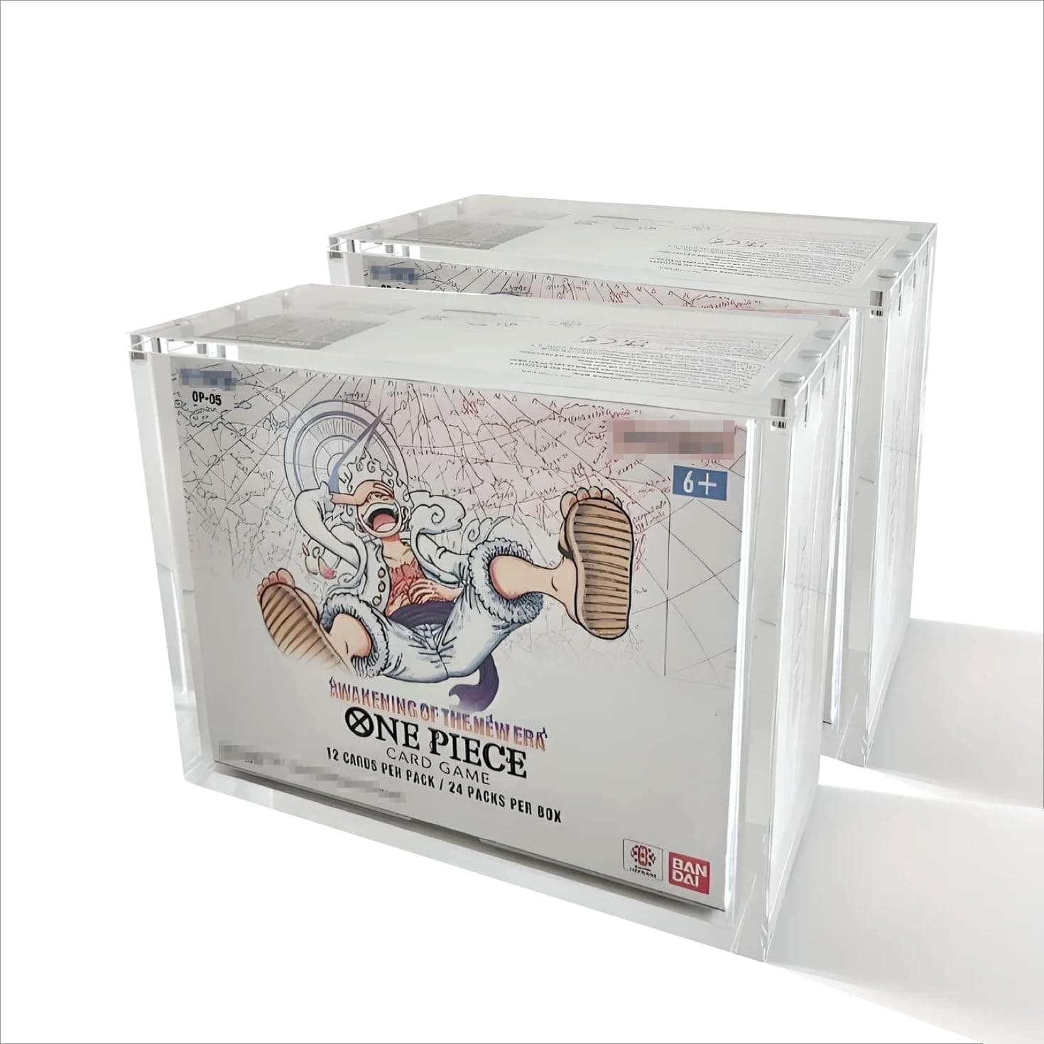Deluxe Acrylic Case Compatible with English One Piece OP-04/OP-05/OP-06 Booster Box | Magnetic Easy Top Loading | Thick 6mm Protection (2)