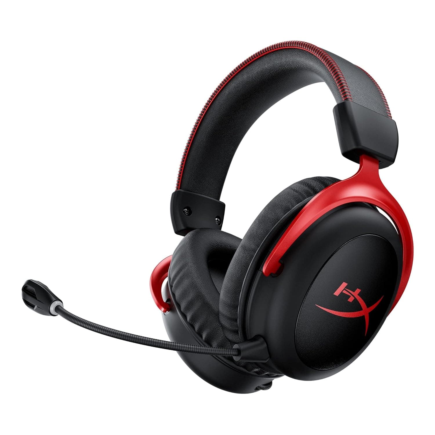 HyperX Cloud II Wireless Gaming Headset - For PC, PS4, Nintendo Switch, Detachable Noise Cancelling Microphone With Mic, Red