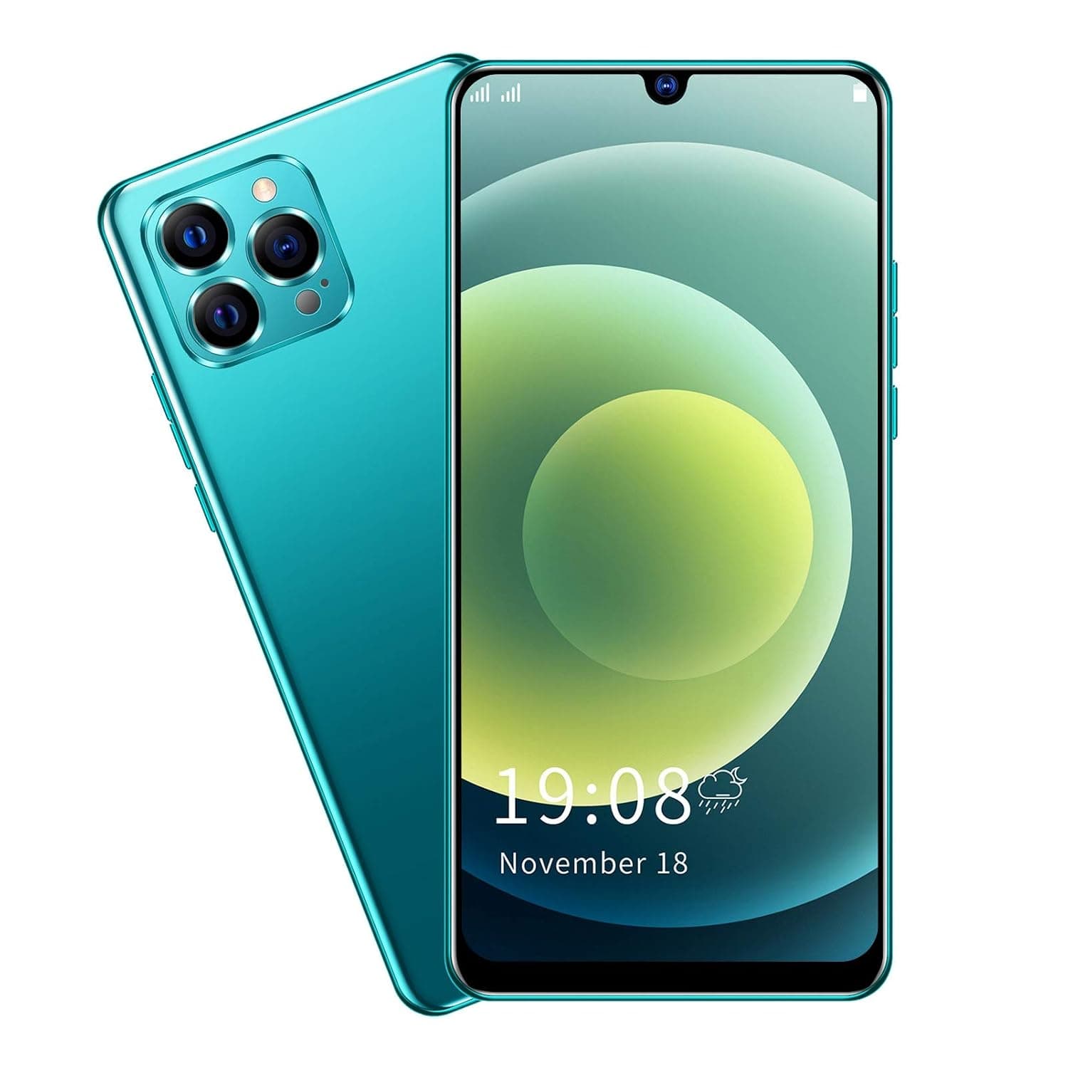 Smartphone Unlocked Under 150, 6.26 Inch Touchscreen 3G Cell Phone with 2MX Camera - 1GB RAM + 8GB ROM - Dual Sim Slot - WiFi/BT/FM/GPS Support (green)